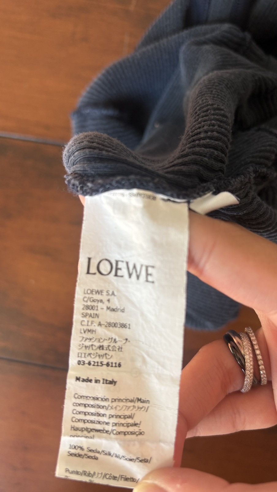 Loewe LOEWE tank top navy with monogram logo Size XS / US 0-2 / IT 36-38 - 5 Thumbnail