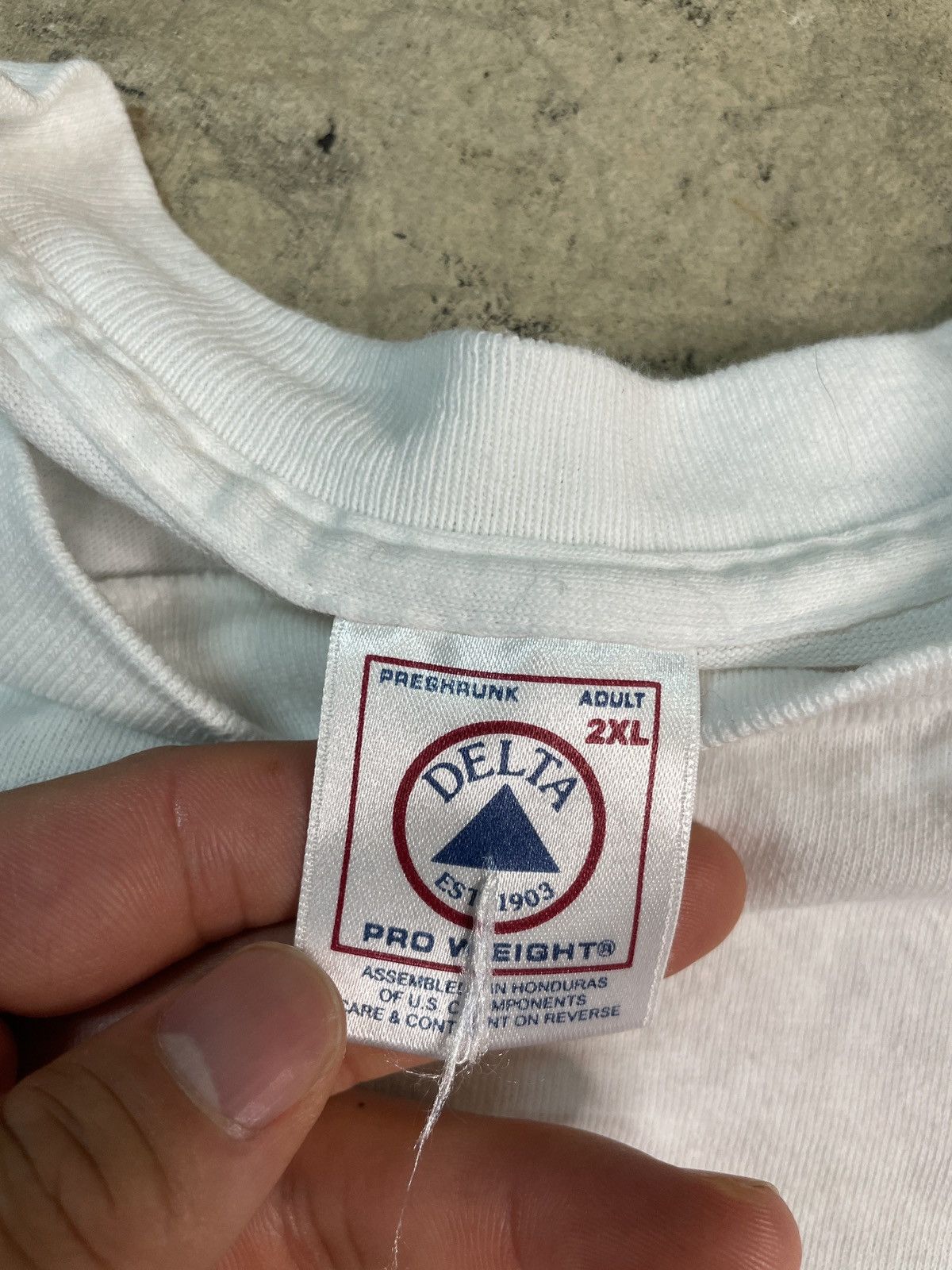 Delta VTG 90s Delta Pro Weight Nutcracker White Pocket Tee T-shirt Size US XXL / EU 58 / 5 - 5 Thumbnail