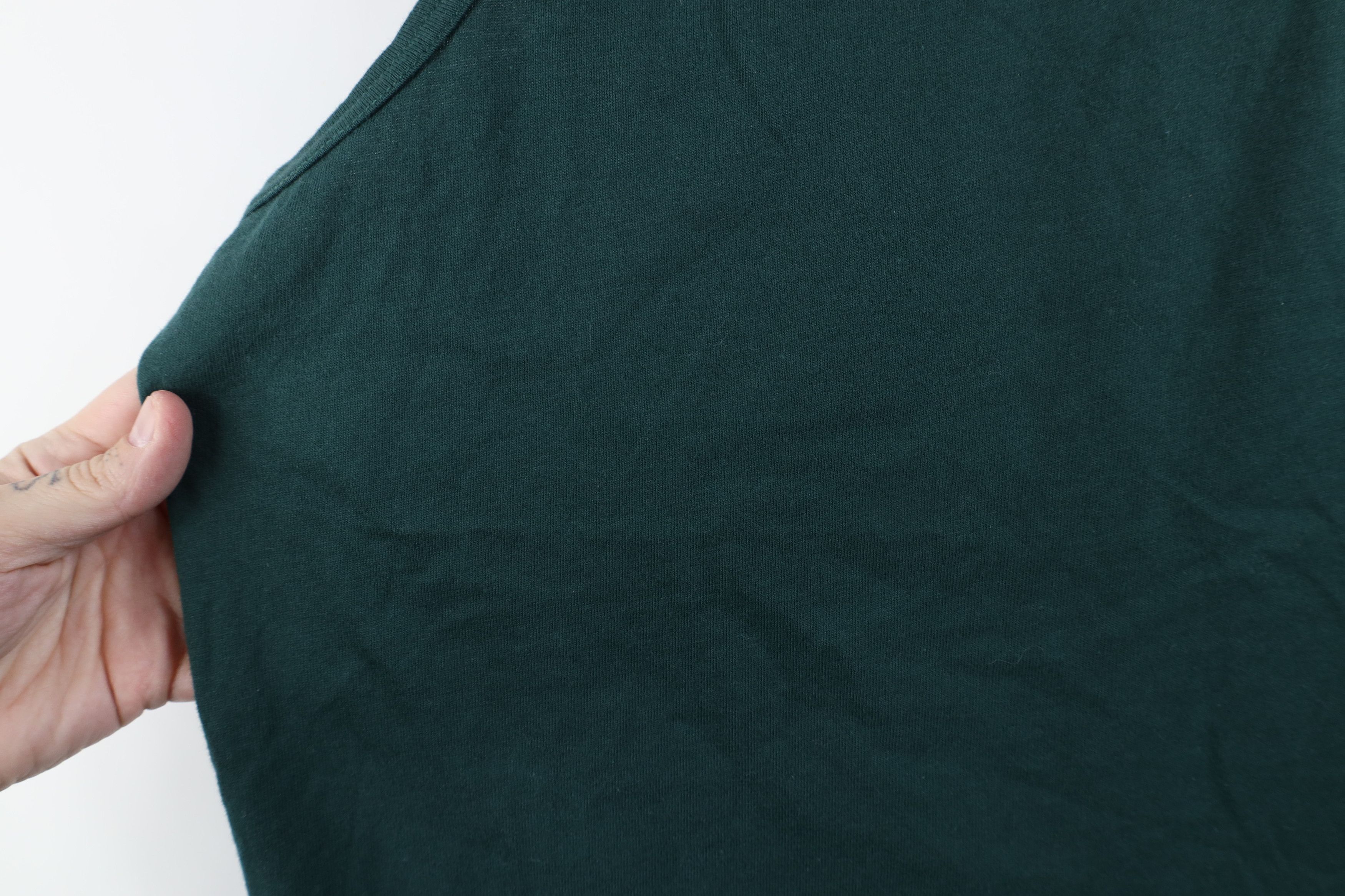 Vintage Vintage 90s Streetwear Blank Tank Top T-Shirt Hunter Green Size US L / EU 52-54 / 3 - 5 Thumbnail