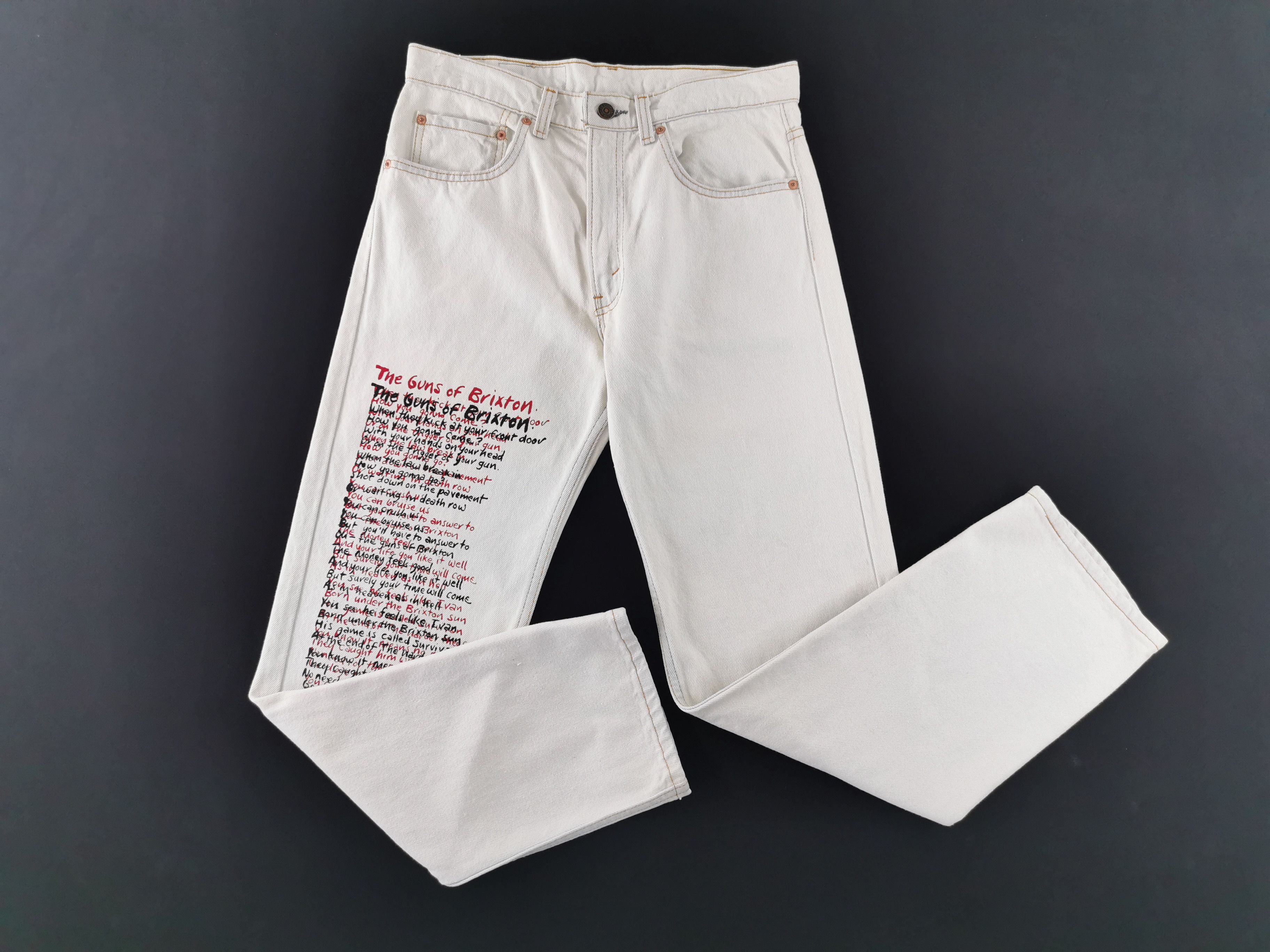 Levi's Vintage 80's Levis Lot 505 X The Clash Denim Made In USA Size US 31 - 3 Thumbnail