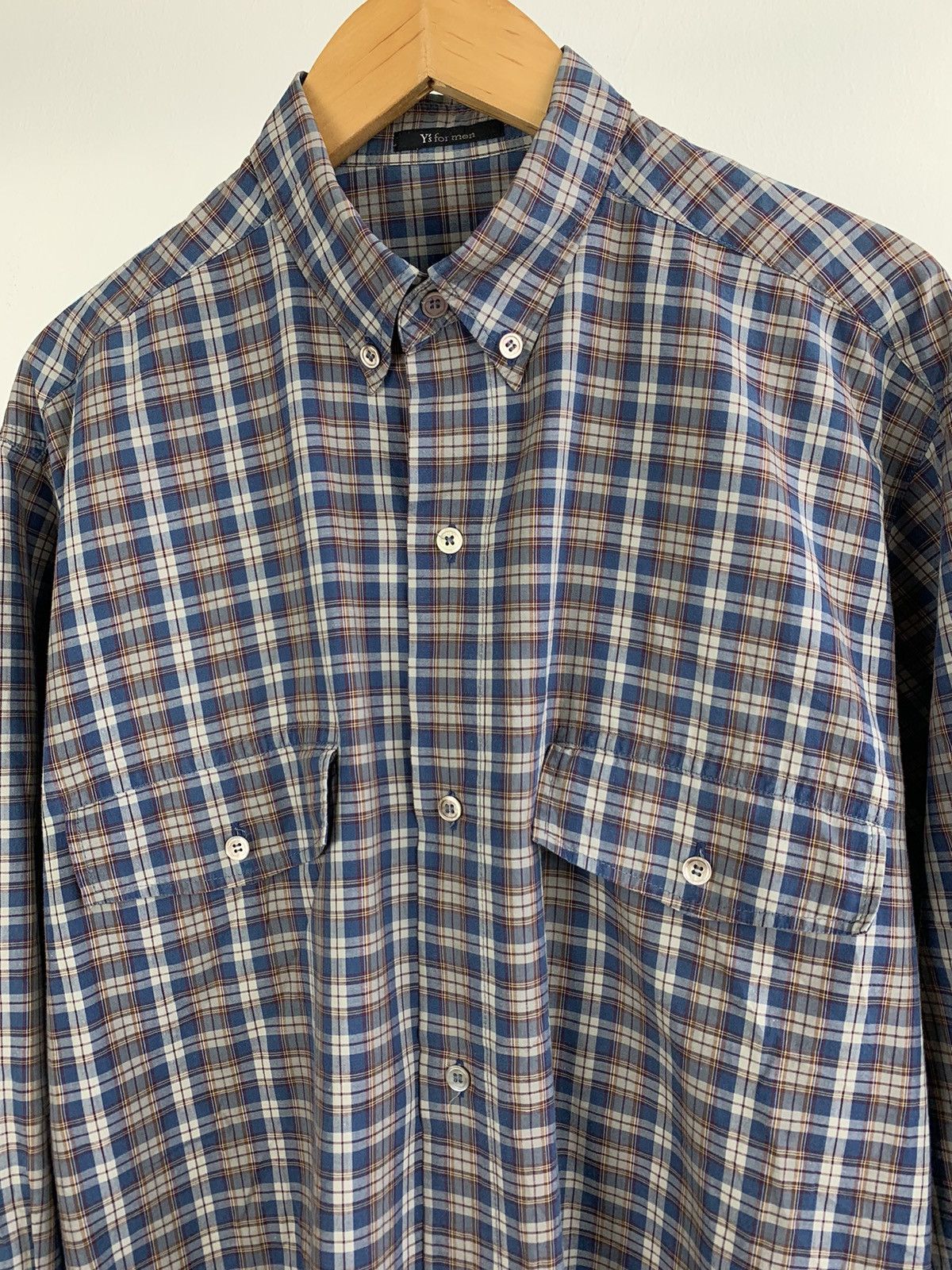 Y's for Men Y's for Men by Yohji Yamamoto Oversized Plaid Button Shirt Size US L / EU 52-54 / 3 - 3 Thumbnail