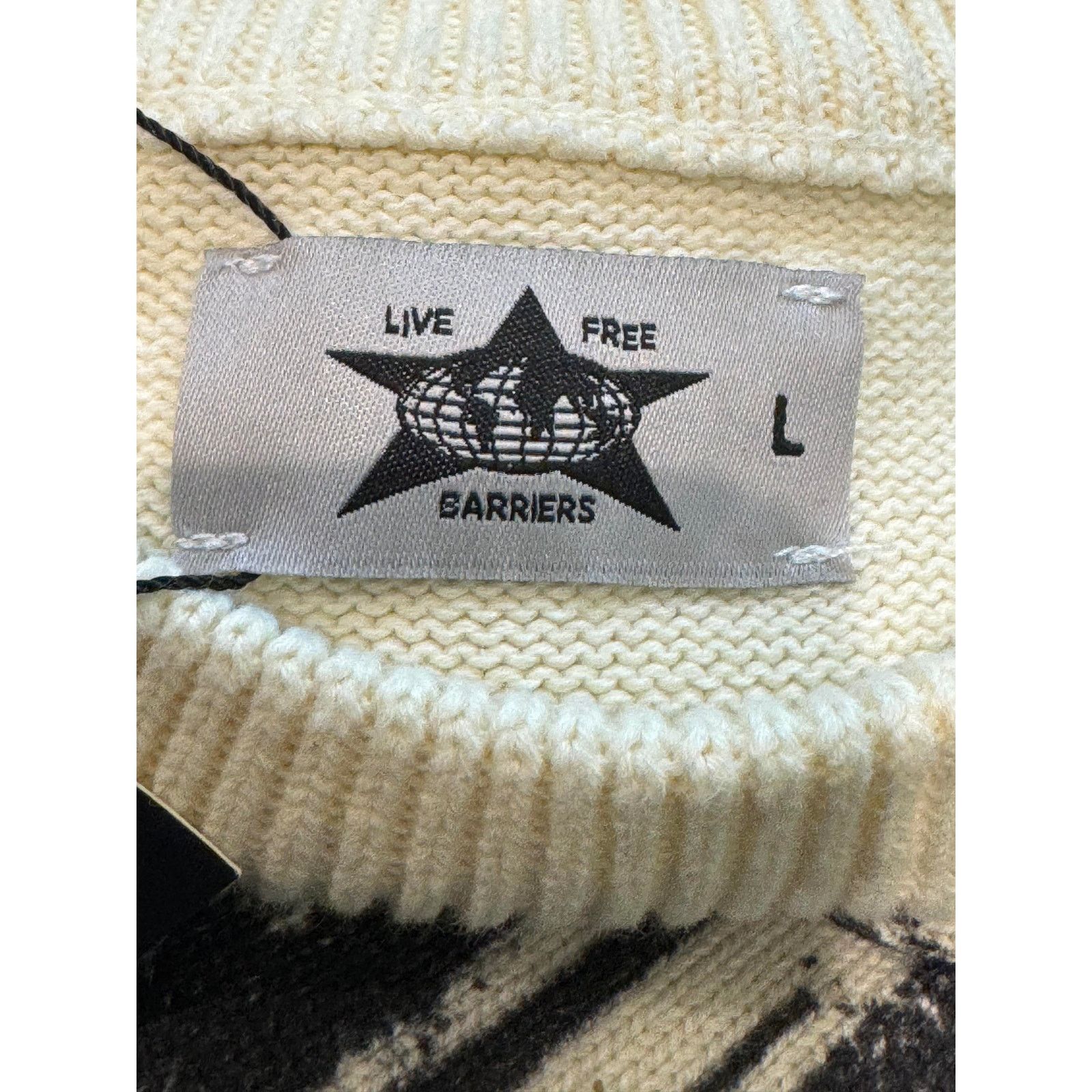 Barriers Barriers Knit Crewneck Cream Black Size L / US 10 / IT 46 - 4 Thumbnail