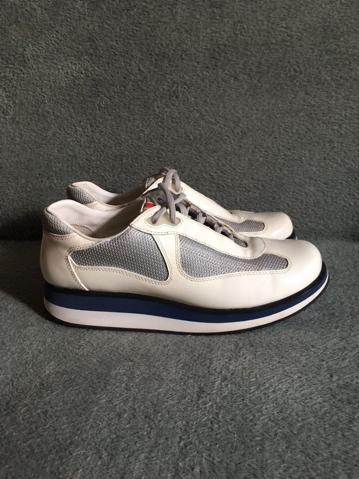 Prada PRADA American Cup Double Sole Patent Leather Sneakers EU 38 Size US 8 / IT 38 - 2 Thumbnail