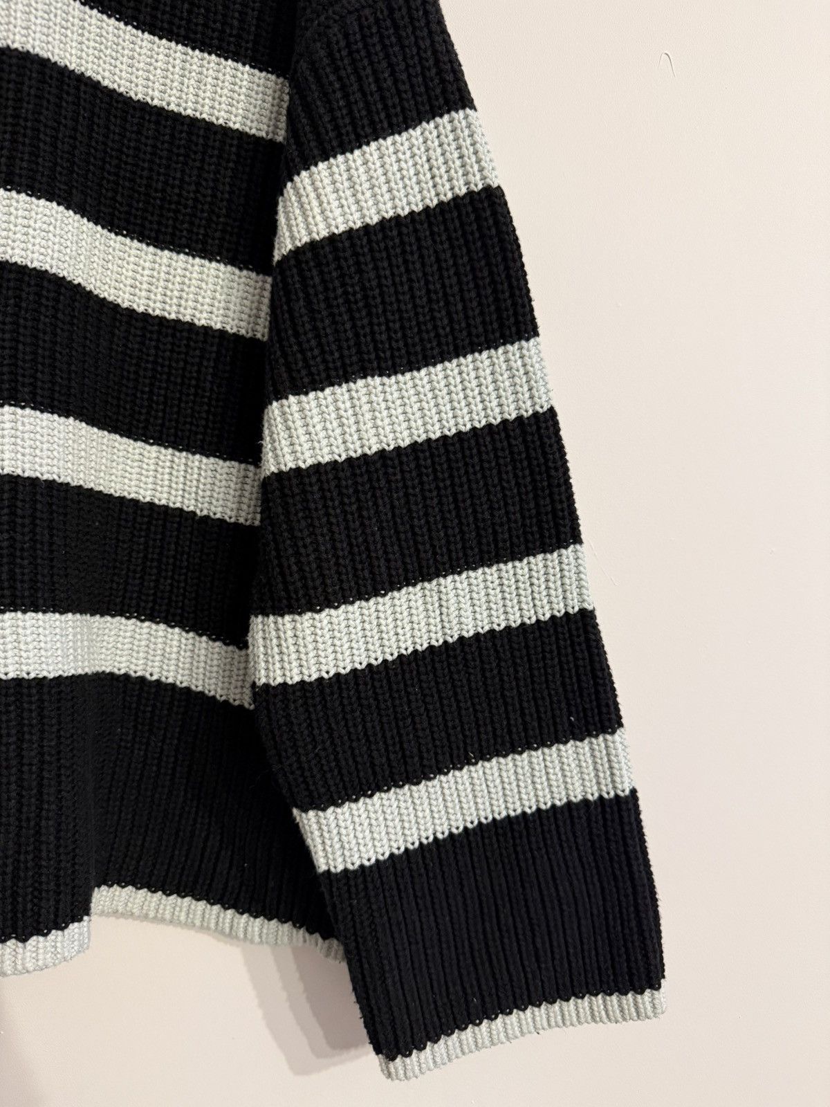 Other Selected Femme Black Striped Sweater, Cotton, Oversized Size ONE SIZE - 4 Thumbnail