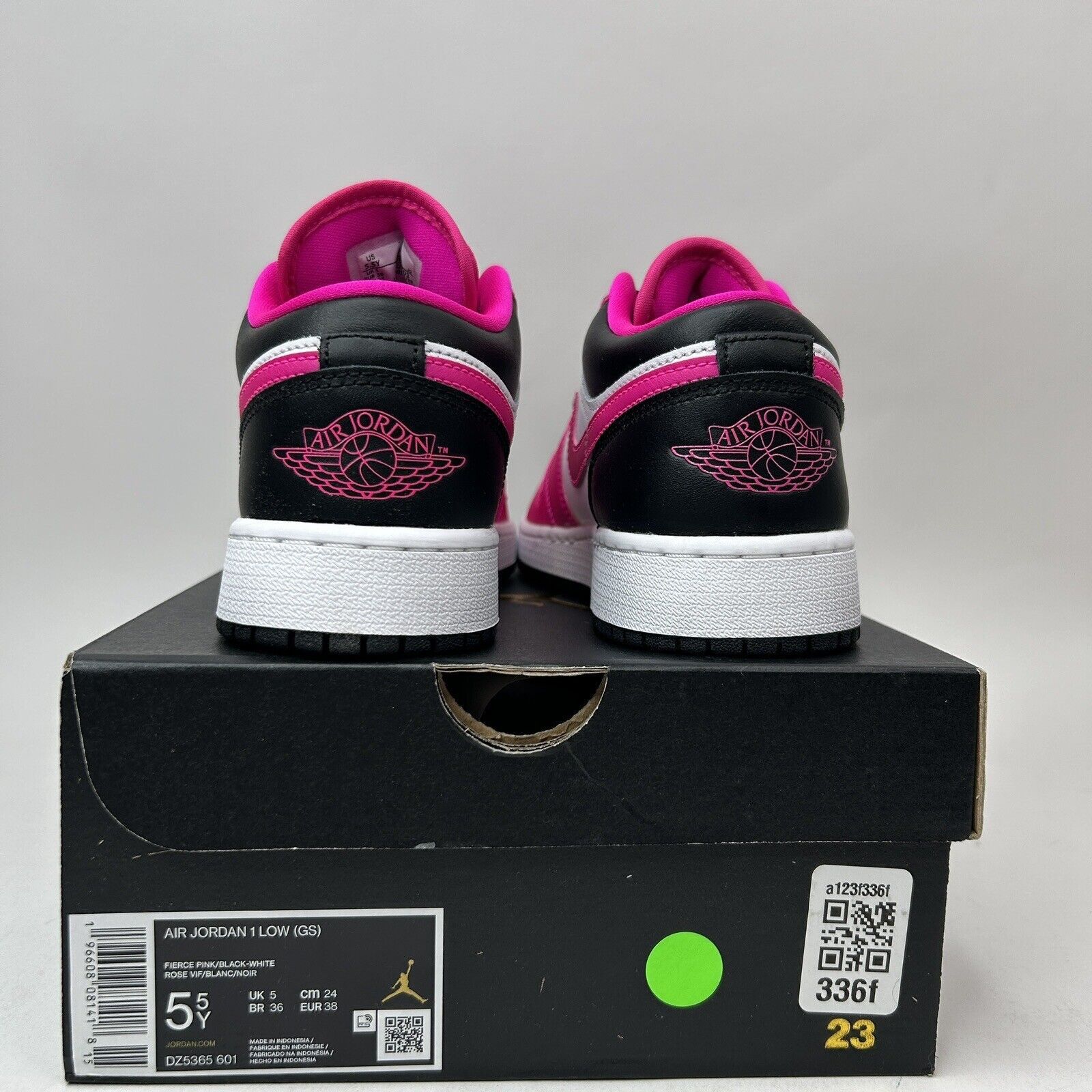 Jordan Brand Nike Air Jordan 1 Low GS “Fierce Pink" 2023 Size US 7 / IT 37 - 4 Thumbnail