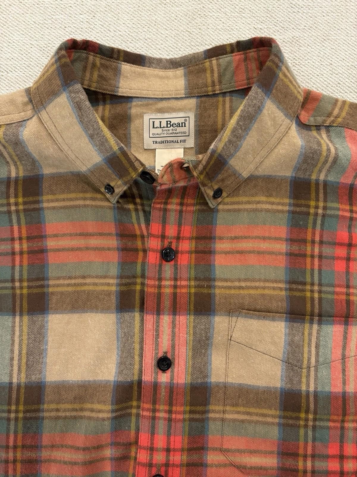 L.L. Bean LL Bean Scotch Plaid Flannel Antique Dress Stewart Sz Large Size US L / EU 52-54 / 3 - 7 Thumbnail