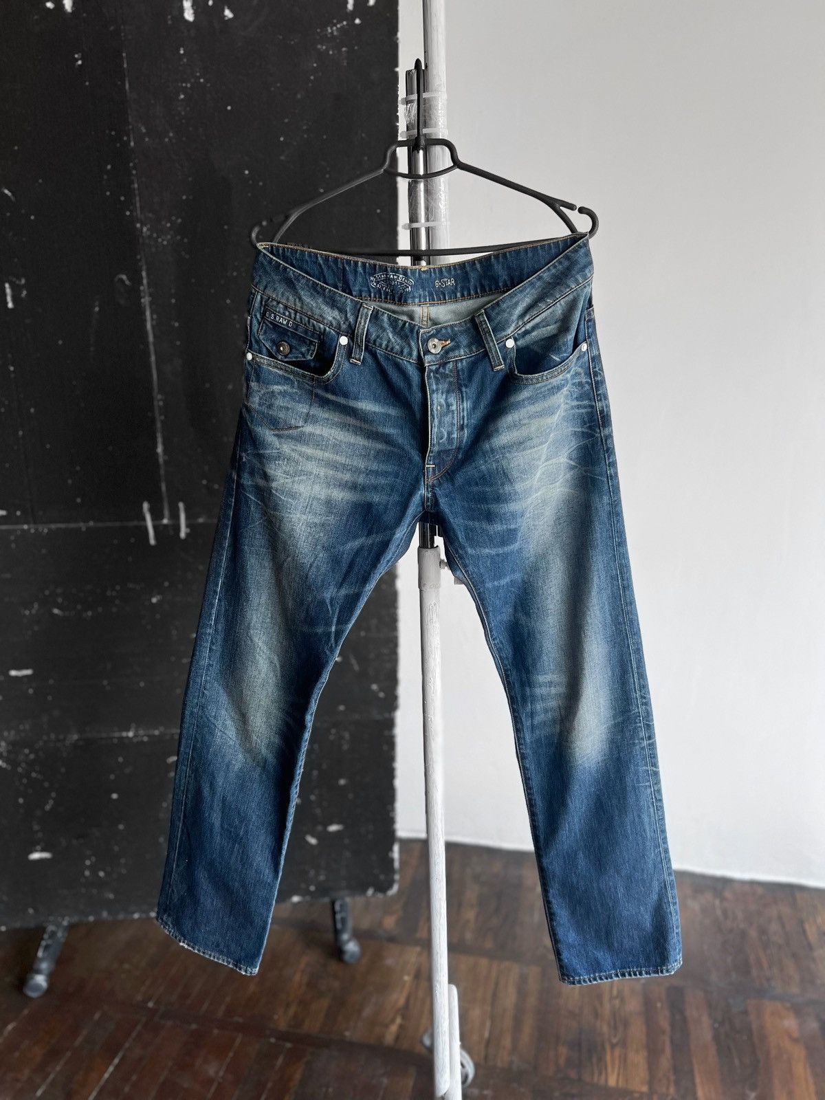 G-Star G-Star Raw Mens Morris Low Straight Blue Jeans Size US 34 / EU 50 - 1 Thumbnail