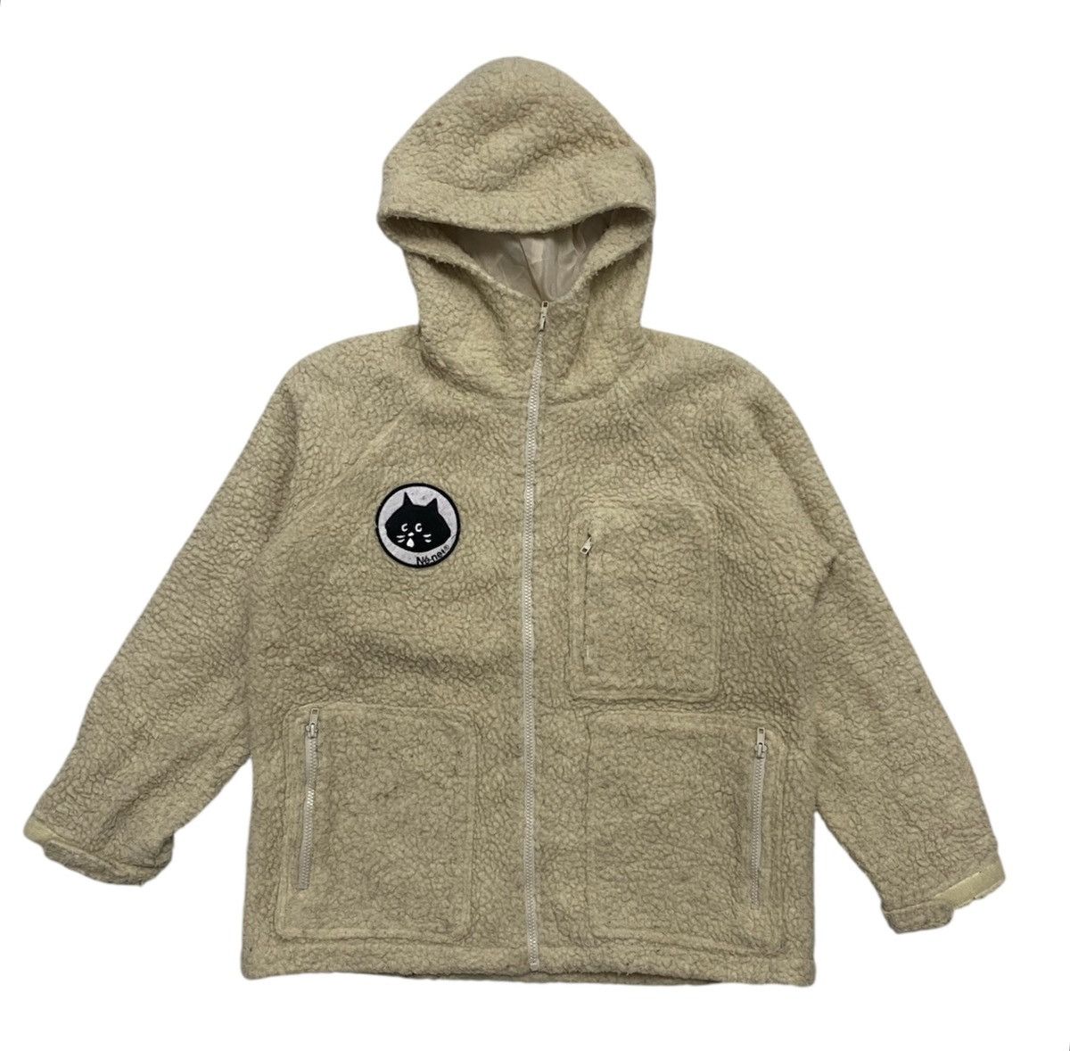 Issey Miyake Ne-Net Issey Miyake Sherpa Fleece Zip Up Hoodie Size US M / EU 48-50 / 2 - 1 Thumbnail