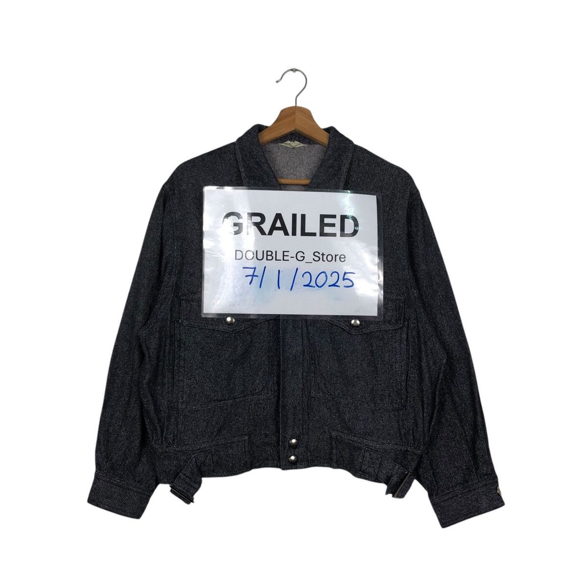 📌Vintage Denim Bomber Jacket Mige Parso Issey Miyake