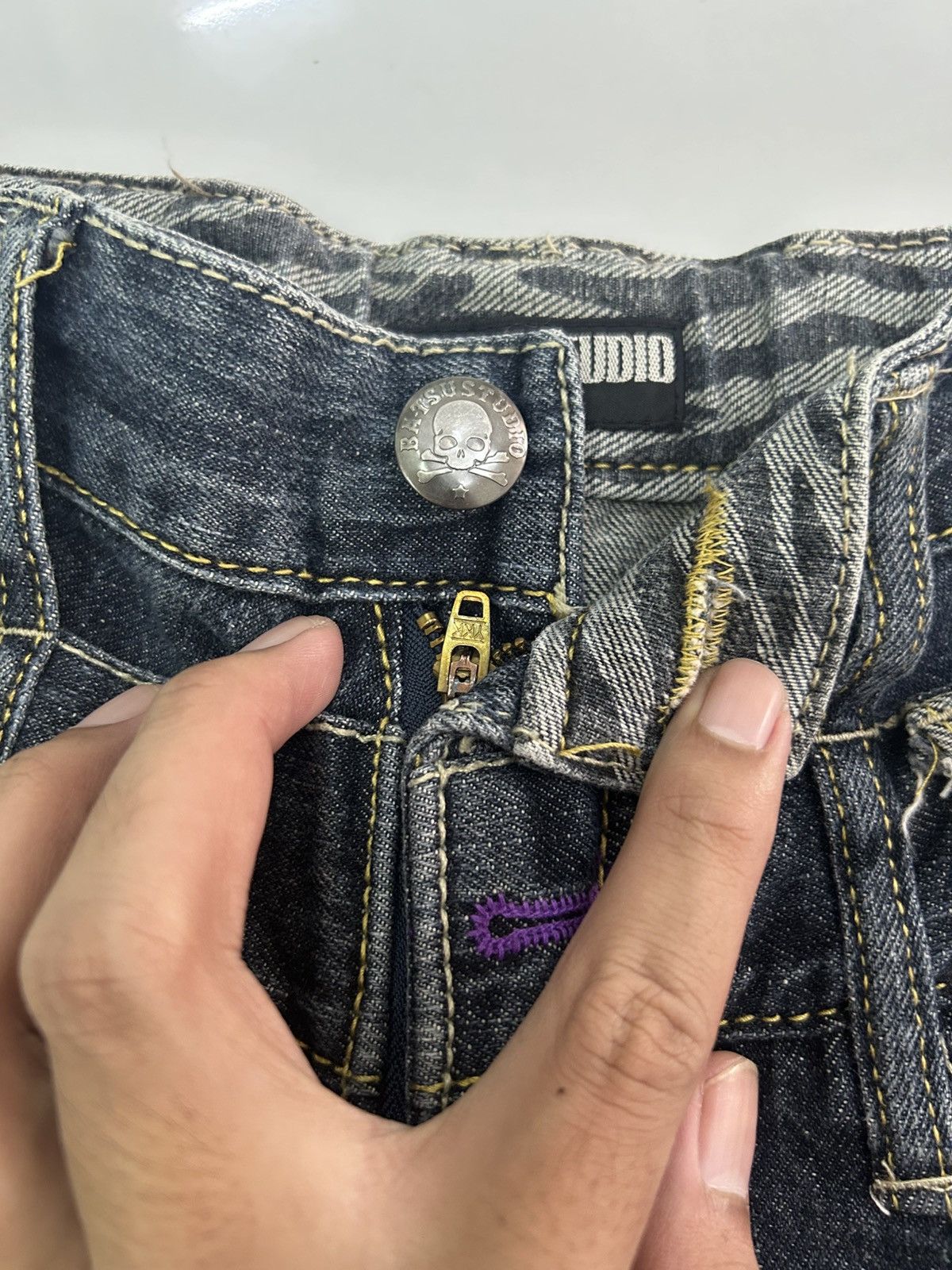 Japanese Brand × Vintage 💥Vintage Japanese Denim Distressed Punk Style Jeans Size US 28 / EU 44 - 17 Thumbnail