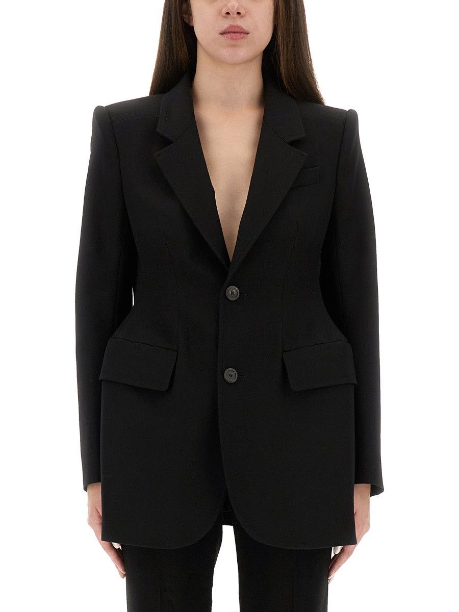 Balenciaga BALENCIAGA "HOURGLASS" JACKET - BLACK (FR 38) Size S / US 4 / IT 40 - 1 Thumbnail
