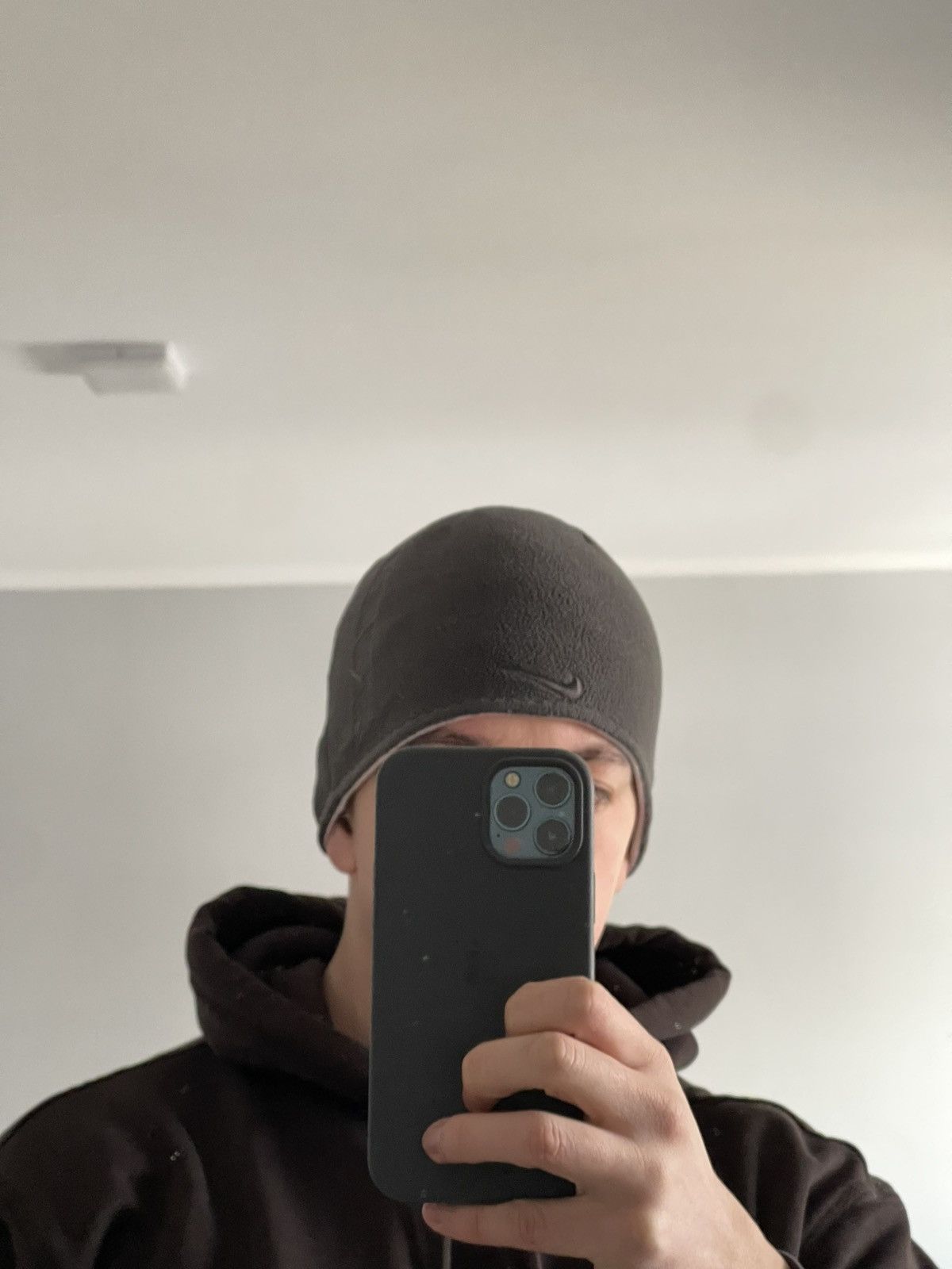 Nike Vintage Nike Reversible Fleece Y2k Swoosh Beanie Hat Size ONE SIZE - 11 Thumbnail