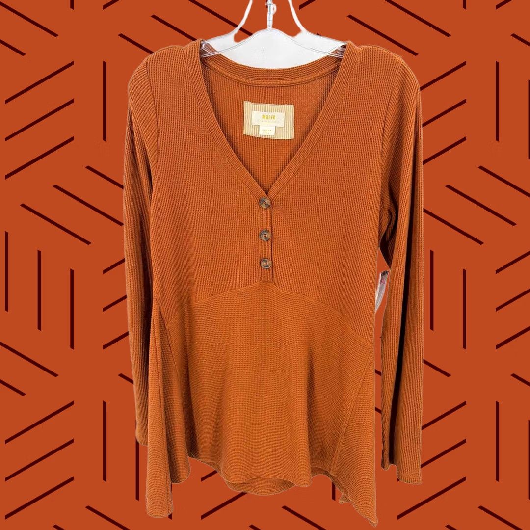 Vintage Maeve Brown Long Sleeve Blouse Size Medium Size M / US 6-8 / IT 42-44 - 1 Thumbnail