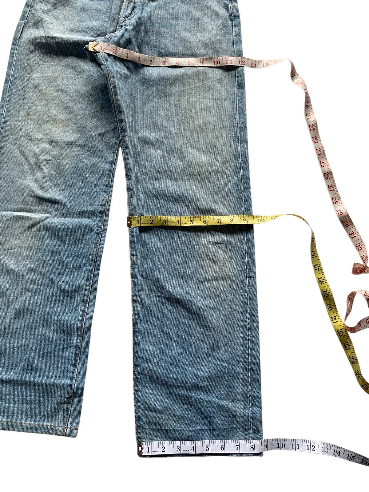 Kapital VINTAGE EDWIN 505X SELVEDGE BAGGY JAPANESE DISTRESSED DENIM Size US 29 - 15 Thumbnail