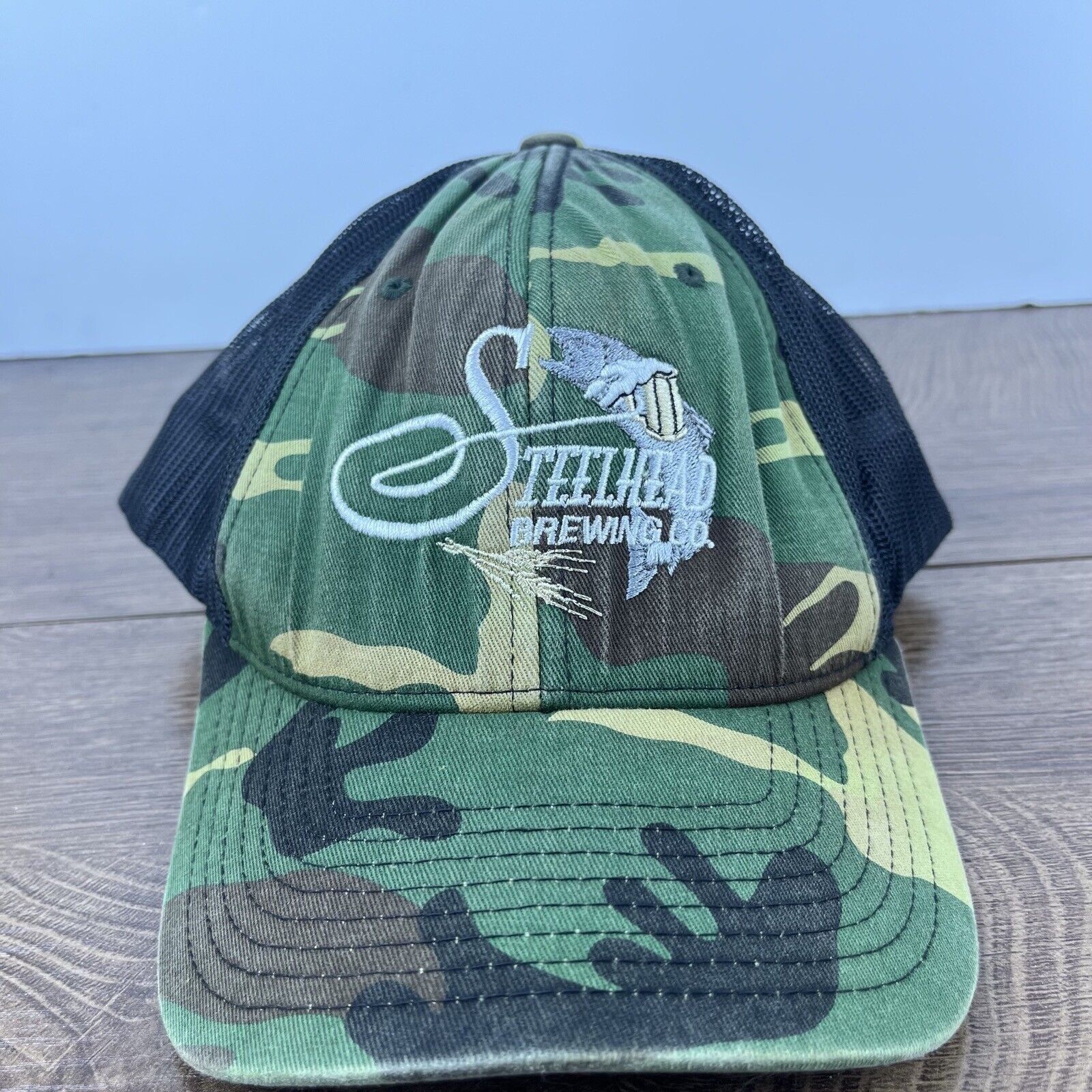 Other Steelhead Brewing Hat Adjustable Hat Camo Adjustable Hat Gre Size ONE SIZE - 1 Thumbnail