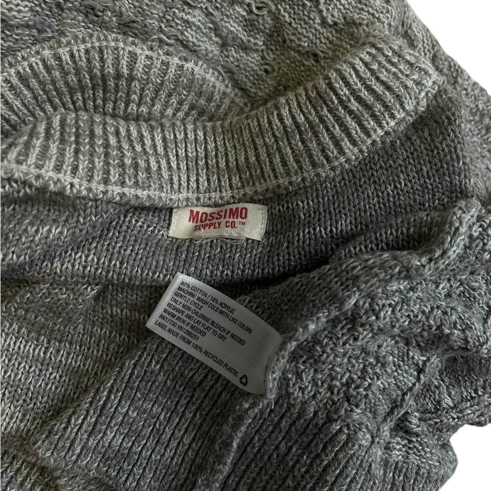 Designer Mossimo Grey Cable Knit Sweater - Size Medium Size M / US 6-8 / IT 42-44 - 3 Thumbnail