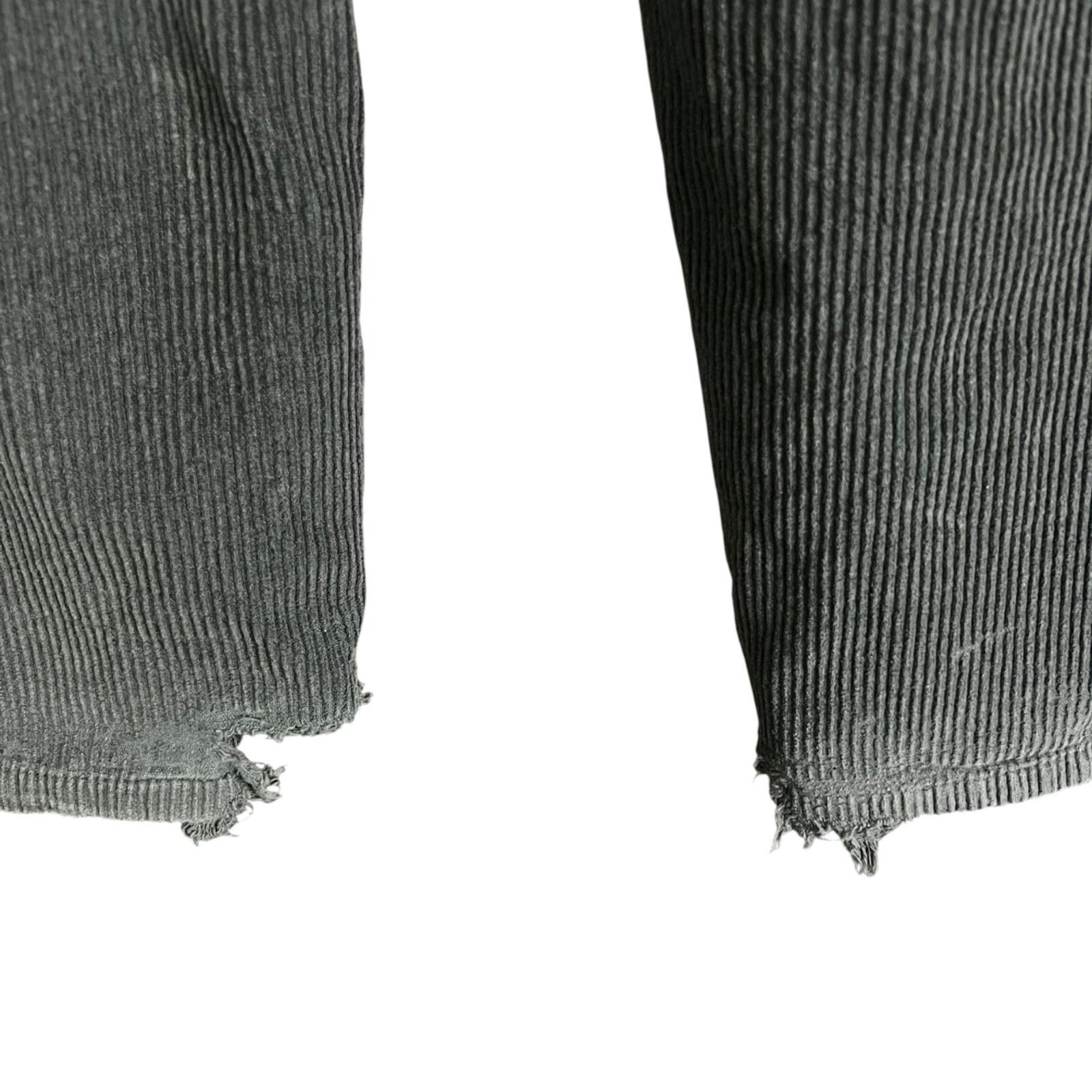 Rsq RSQ Women's 25 Grey Green Wide Leg Cotton Corduroy Pants Size 25" / US 0 / IT 36 - 3 Thumbnail