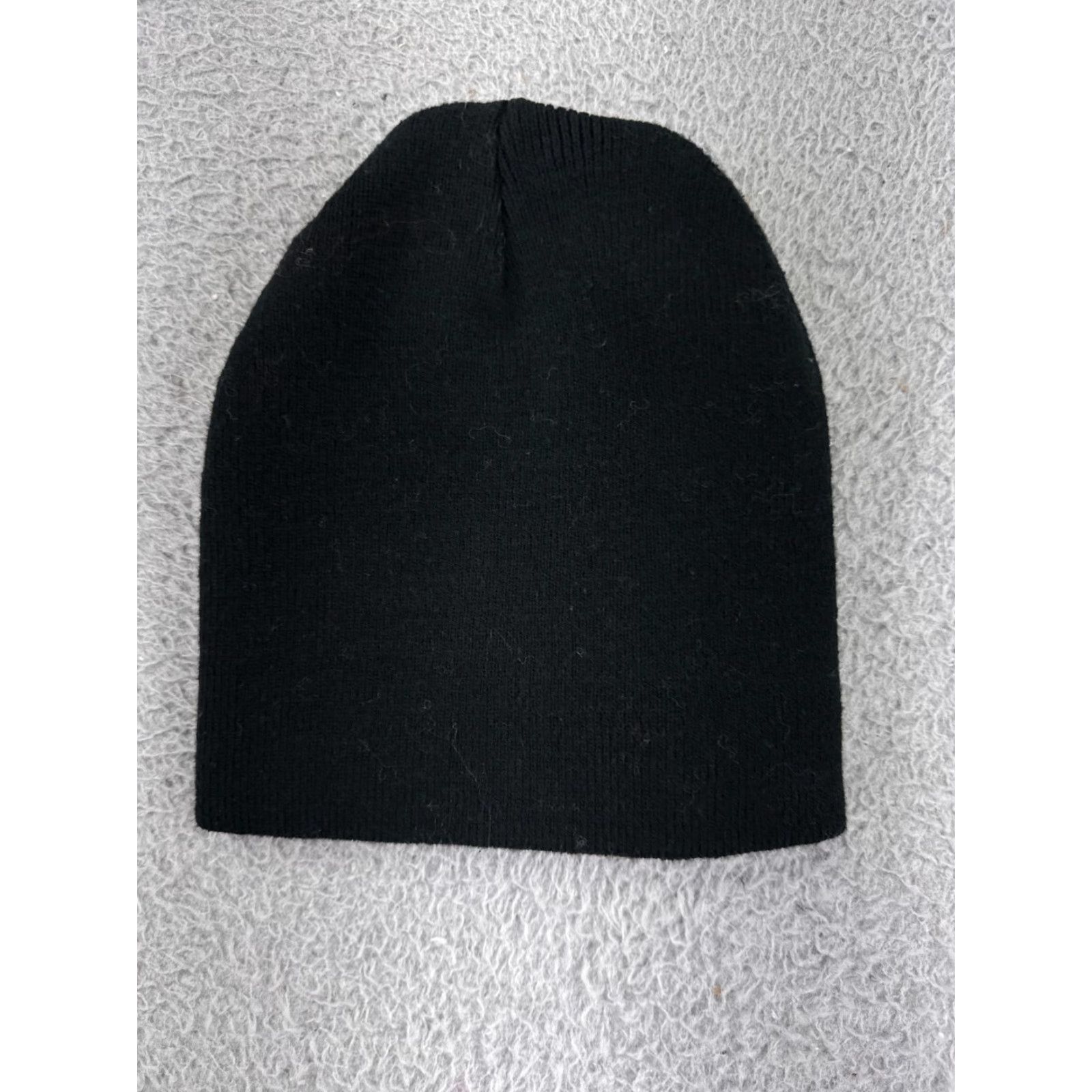 Vintage BHS Cheer Beanie Hat Adult One Size Black Knit Lined Snow Ski Mens Size ONE SIZE - 2 Thumbnail