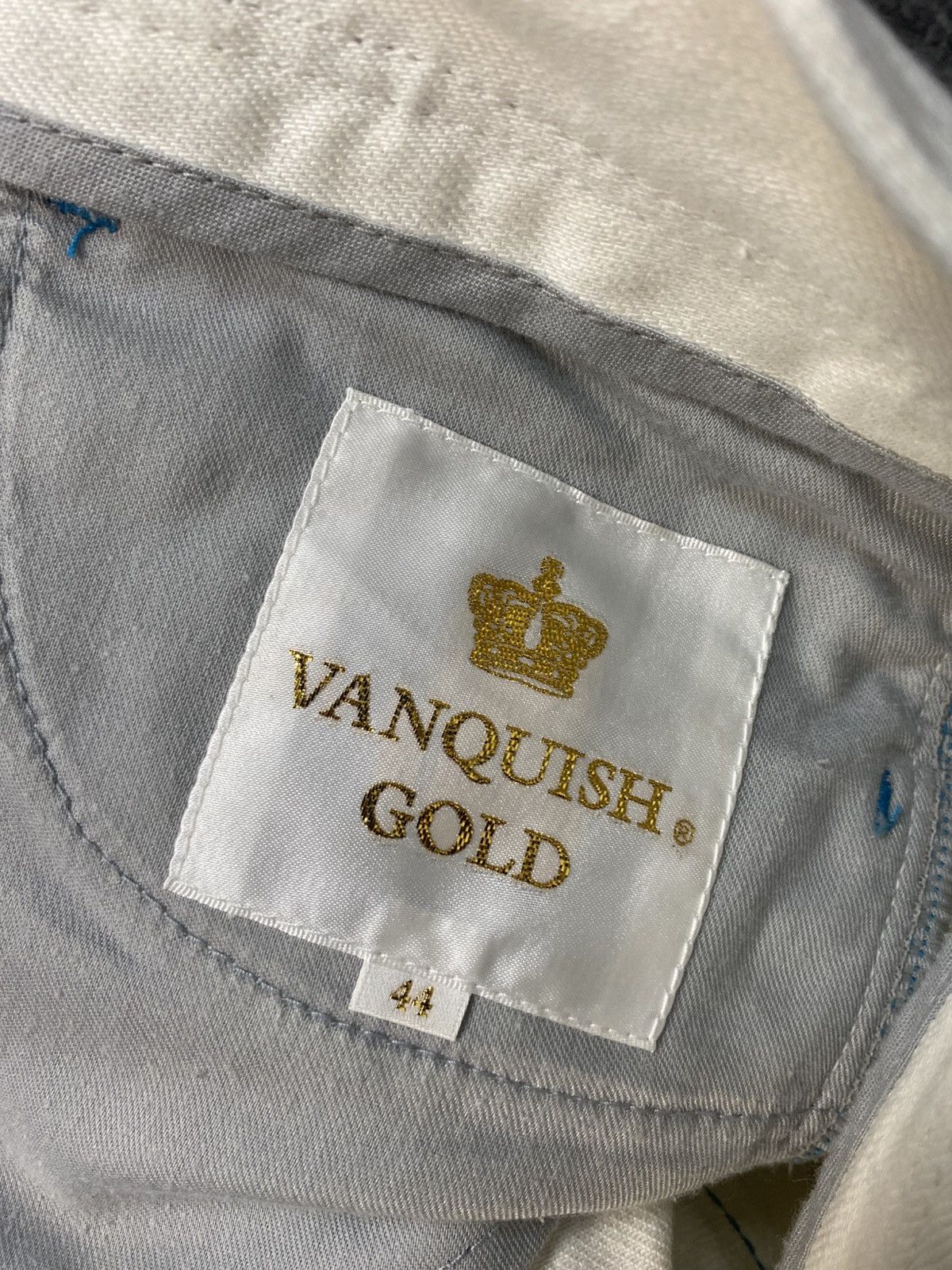 Vanquish Vanquish Gold Japan Denim Jeans Distressed Waist Size 31 Size 31" - 11 Thumbnail