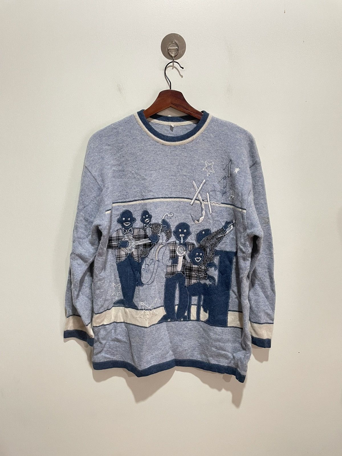 Vintage Sweatshirts Jazz Band Embroidered Size ONE SIZE - 1 Thumbnail
