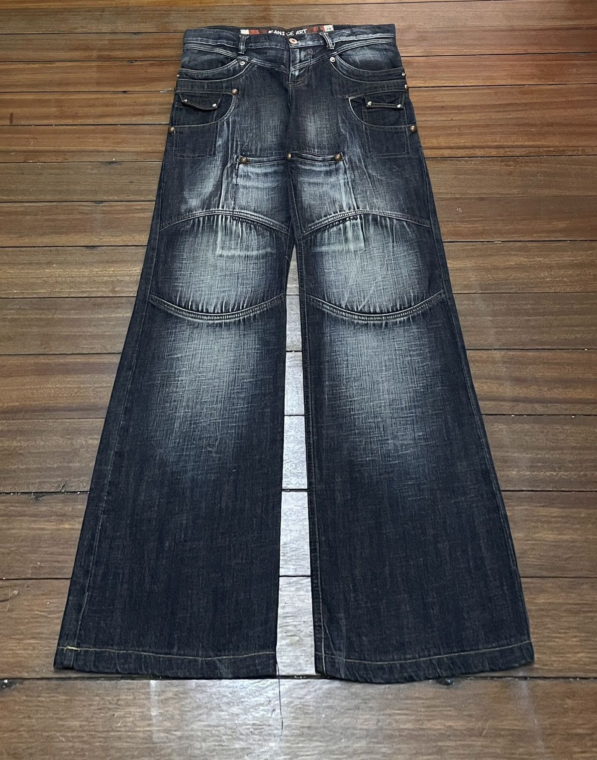 14th Addiction Rare Vintage Japanese Brand Jean De Art Baggy Jeans 1990s Size US 38 / EU 54 - 1 Thumbnail