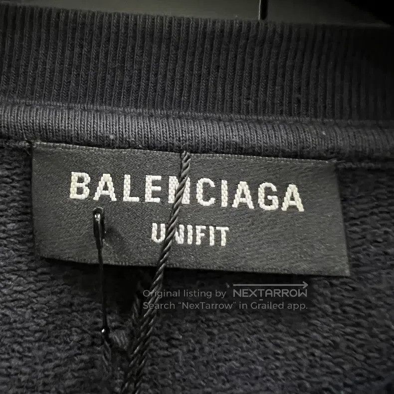 Balenciaga Balenciaga Patchwork Crewneck Knit Asymmetrical Sweater Size US S / EU 44-46 / 1 - 3 Thumbnail