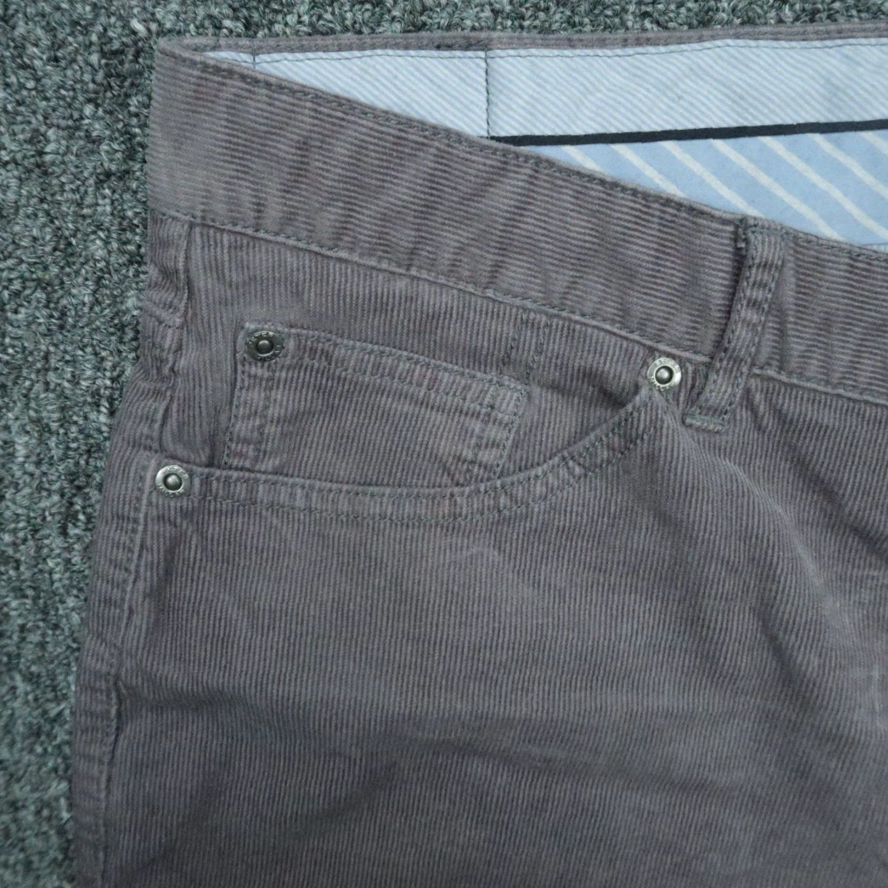 Peter Millar Peter Millar Pants 44x33 Gray Superior Soft Corduroy 5 Pocket Chino Mens Size US 44 / EU 60 - 3 Thumbnail