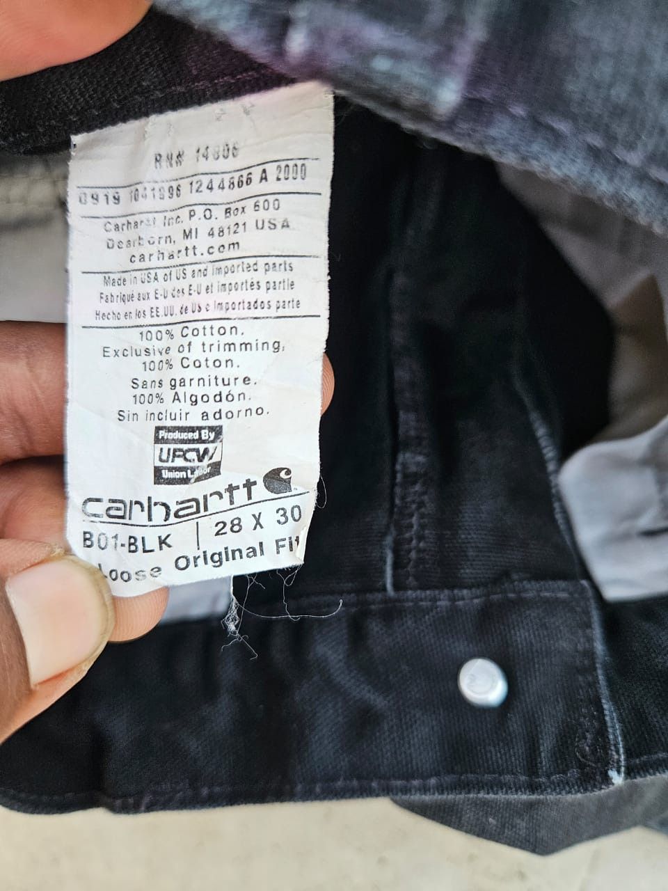 Carhartt vintage Carhartt double knee B01 BLK 28×30 Size US 28 / EU 44 - 10 Thumbnail
