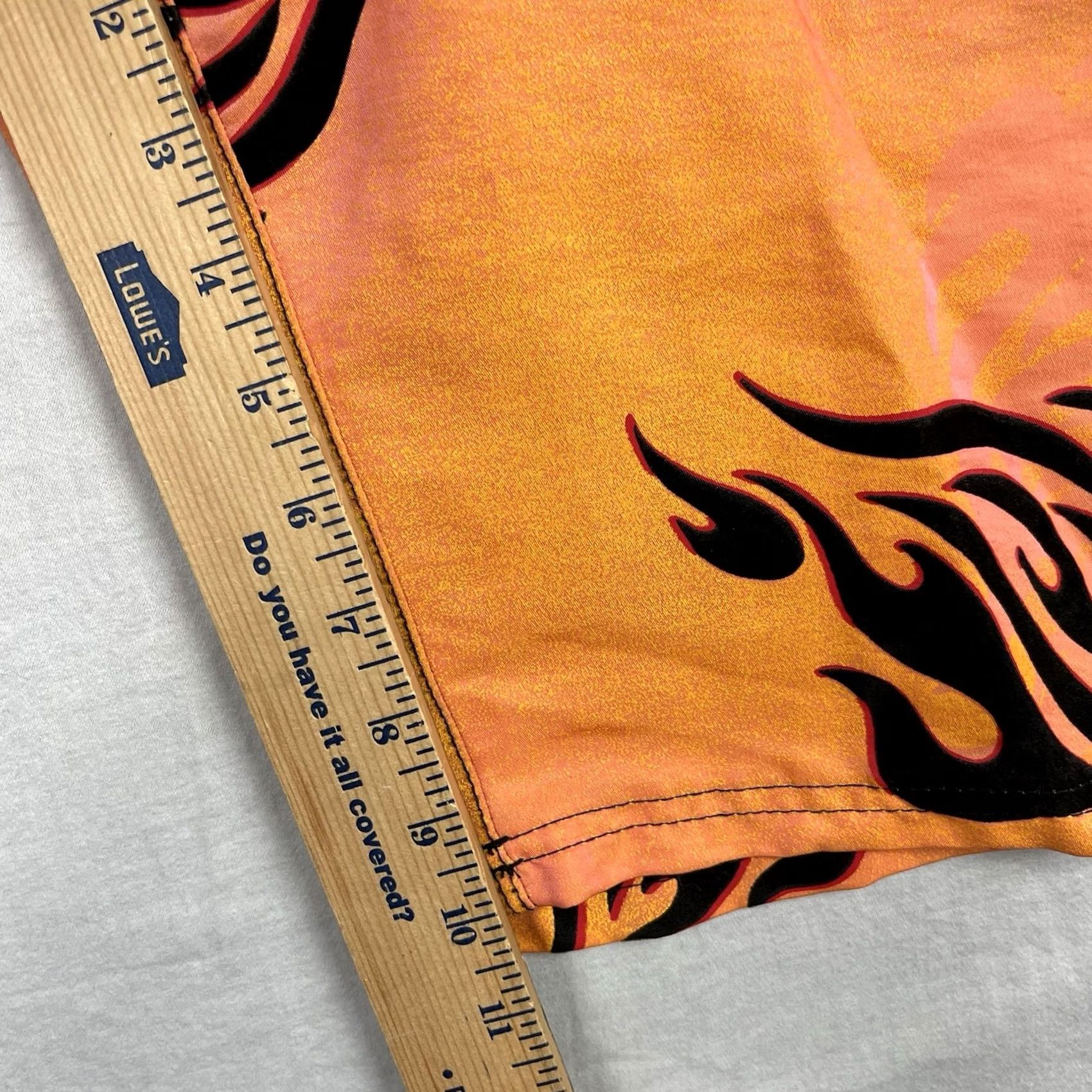 Vintage Hawaiian Island Creations Board Shorts Mens 36 Swim Surf Flames Vintage HIC Orange Polyester Nylon Pockets Drawstring Beach Surfing 90s Mens Size US 36 / EU 52 - 7 Thumbnail