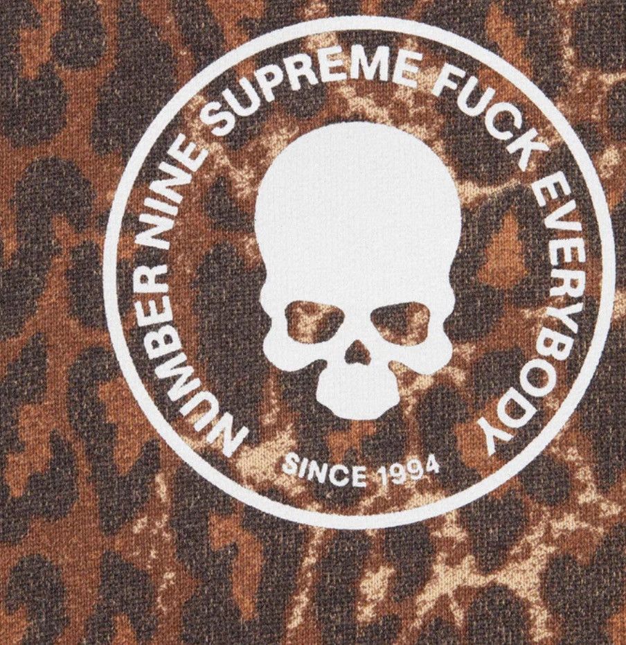 Number (N)ine × Supreme Supreme Number Nine Skull Hoodie Leopard FW25 Size US L / EU 52-54 / 3 - 3 Thumbnail