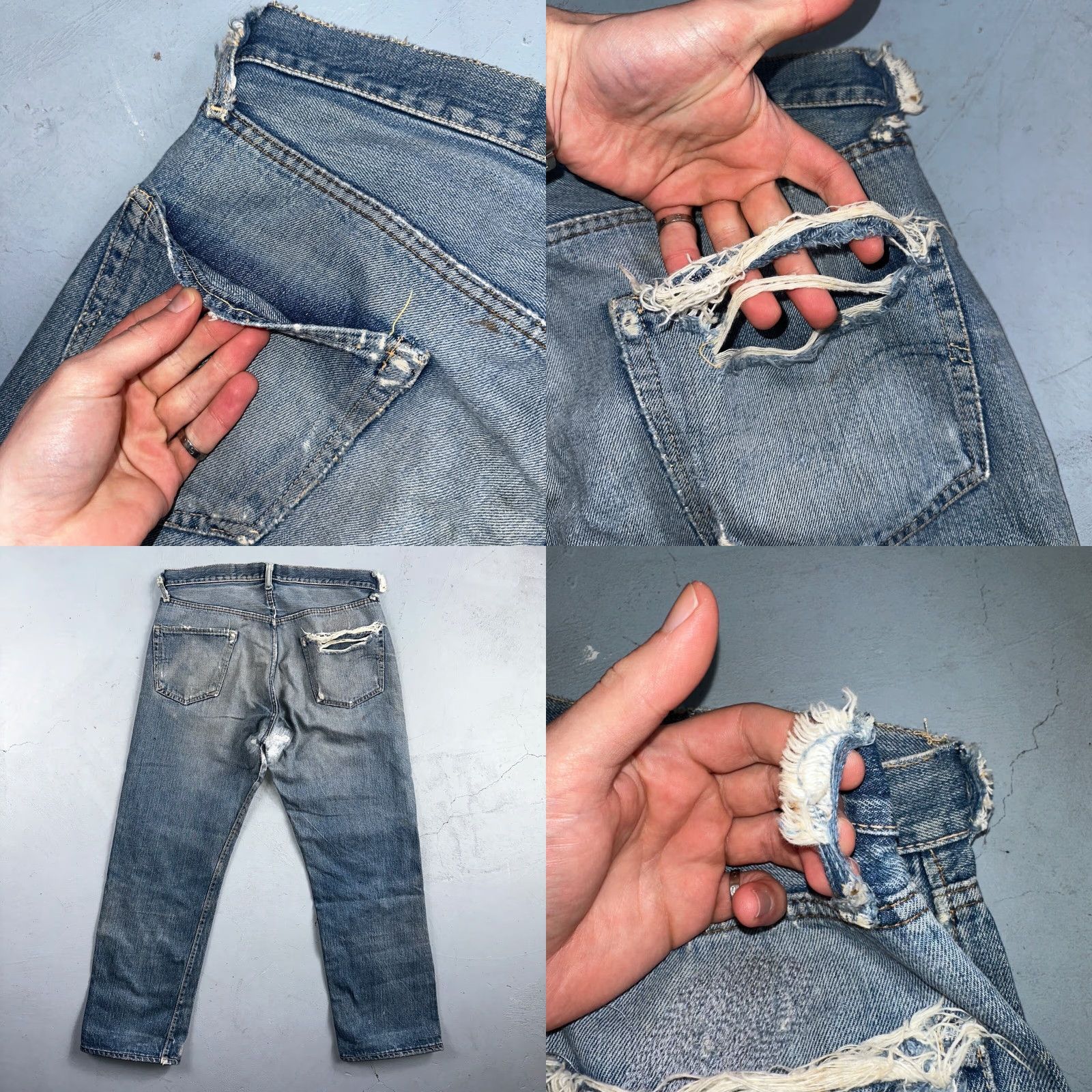 Levi's VINTAGE Levi's 501 XX Jeans Big E Redline Selvedge USA 1960s 66 Act 34x28 Blue Denim Jeans Men's Regular 34 Inseam Stonewash Distressed Button Fly Size US 34 / EU 50 - 11 Thumbnail