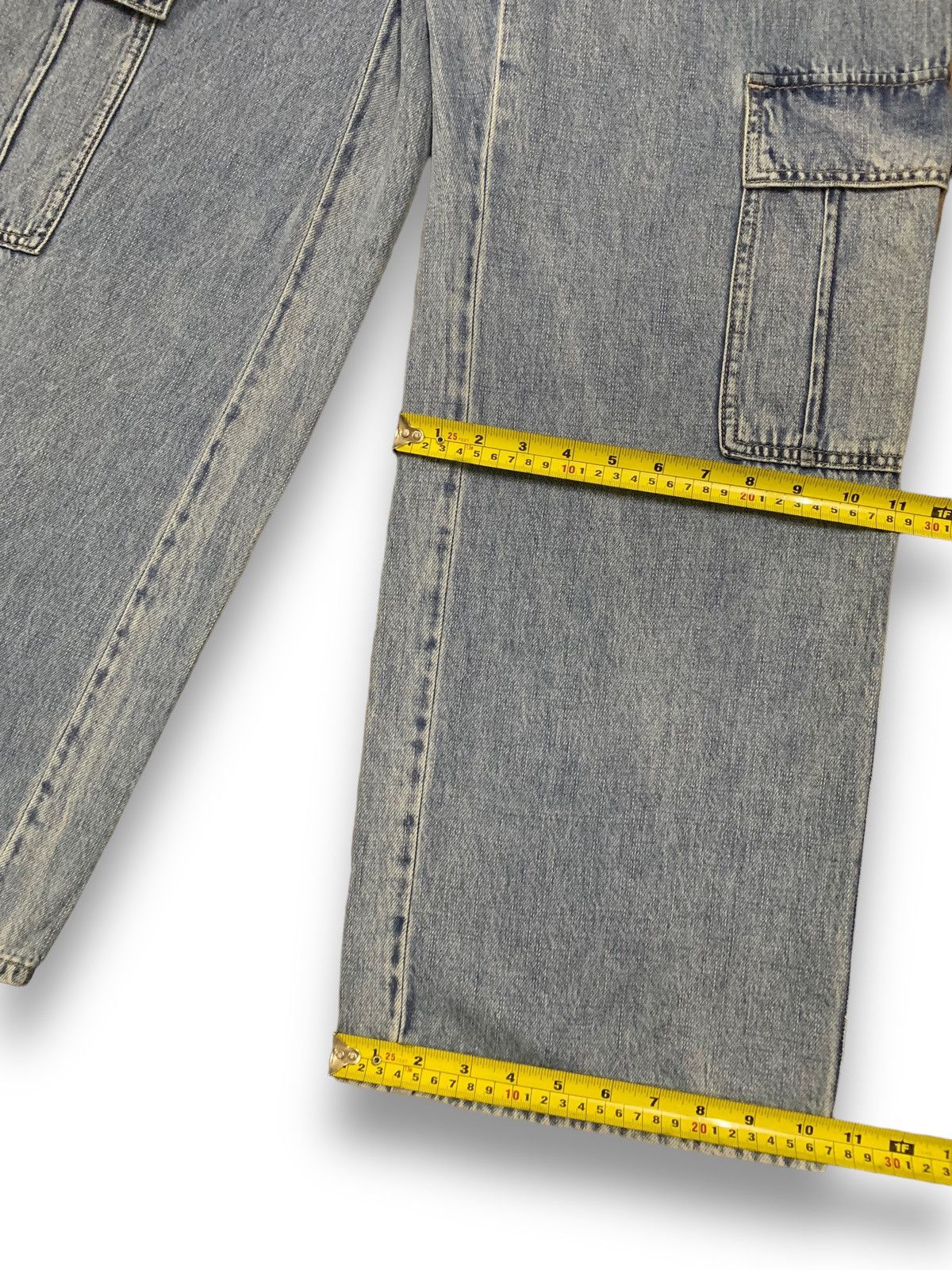 GU × Japanese Brand × Jun Takahashi Vintage Japanese Brand GU Baggy Fatigue Cargo Jeans Size US 30 / EU 46 - 17 Thumbnail
