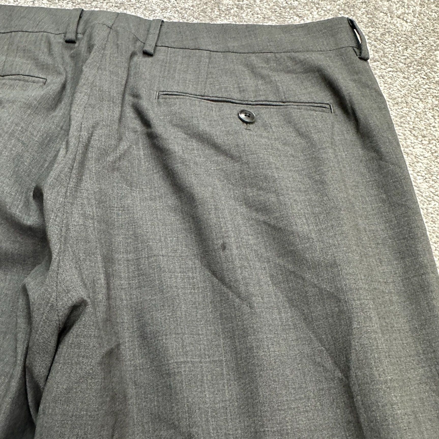 Bonobos Bonobos Dress Pants Men’s 36x29 Gray Athletic Straight Workwear Wool Spandex Mid Rise Slim Fit Warm Modern Casual/Formal Trousers Size 36R - 5 Thumbnail