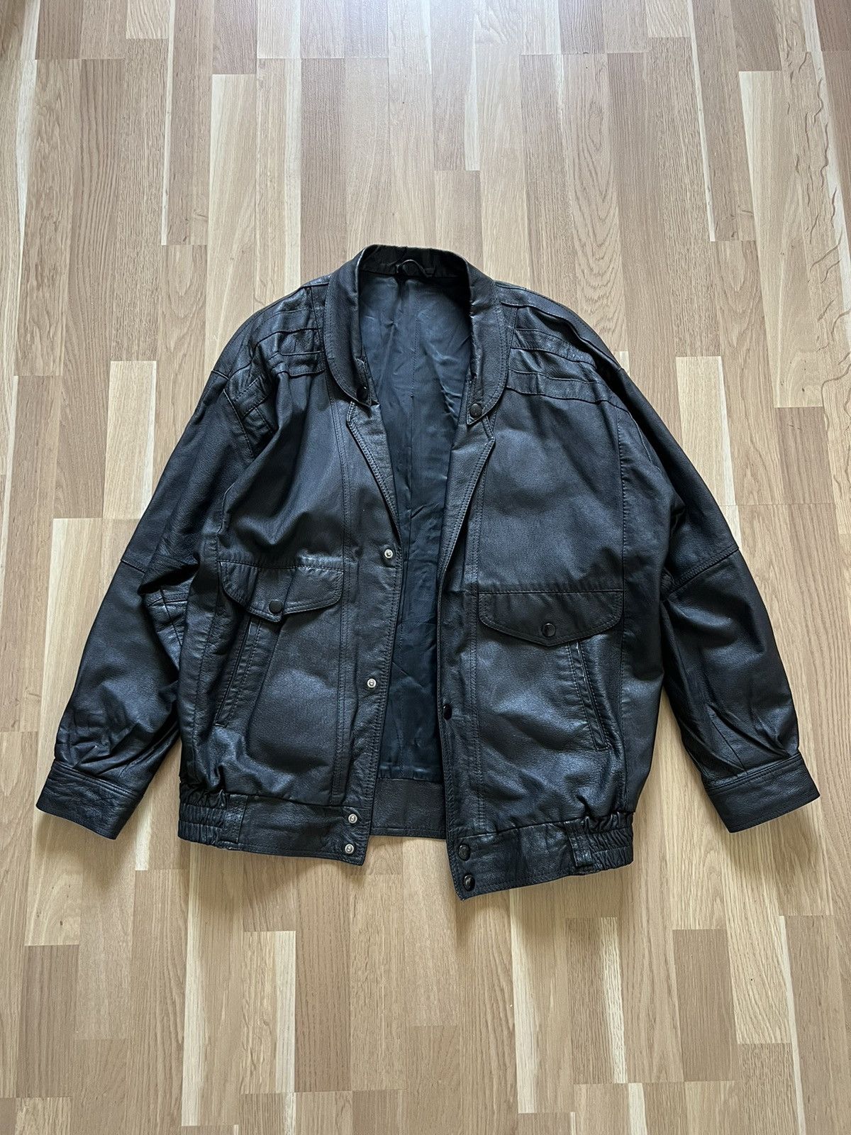 Vintage Vintage leather jacket bomber punk avant garde Size US L / EU 52-54 / 3 - 1 Thumbnail
