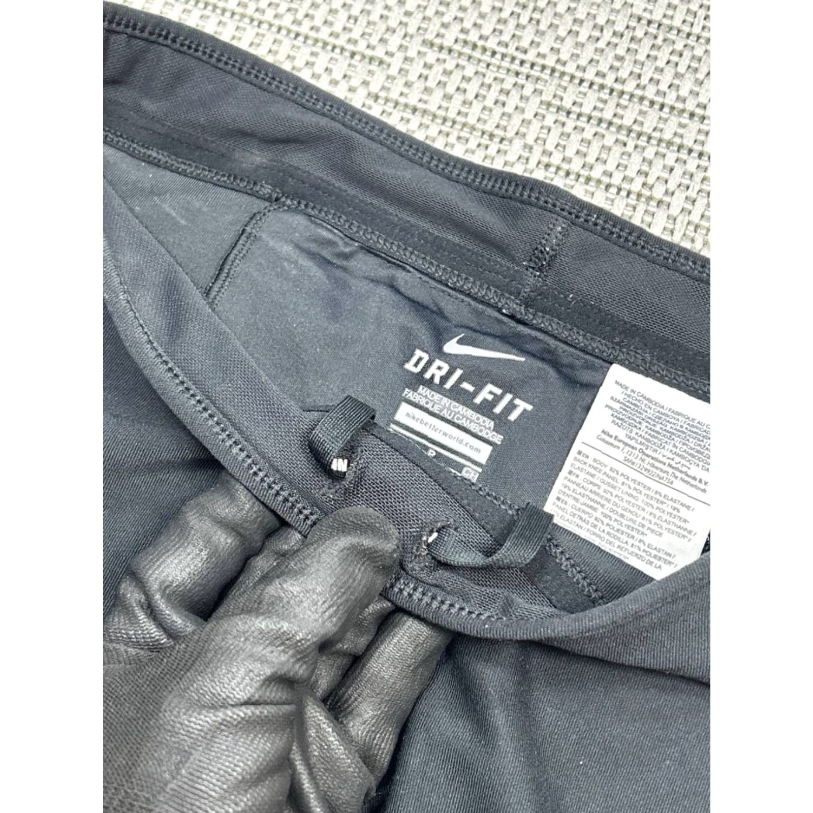 Nike Nike Stay Warm Running Leggings Womens Small Black Stretch Dri Fit Swoosh Logo Size 28" / US 6 / IT 42 - 7 Thumbnail