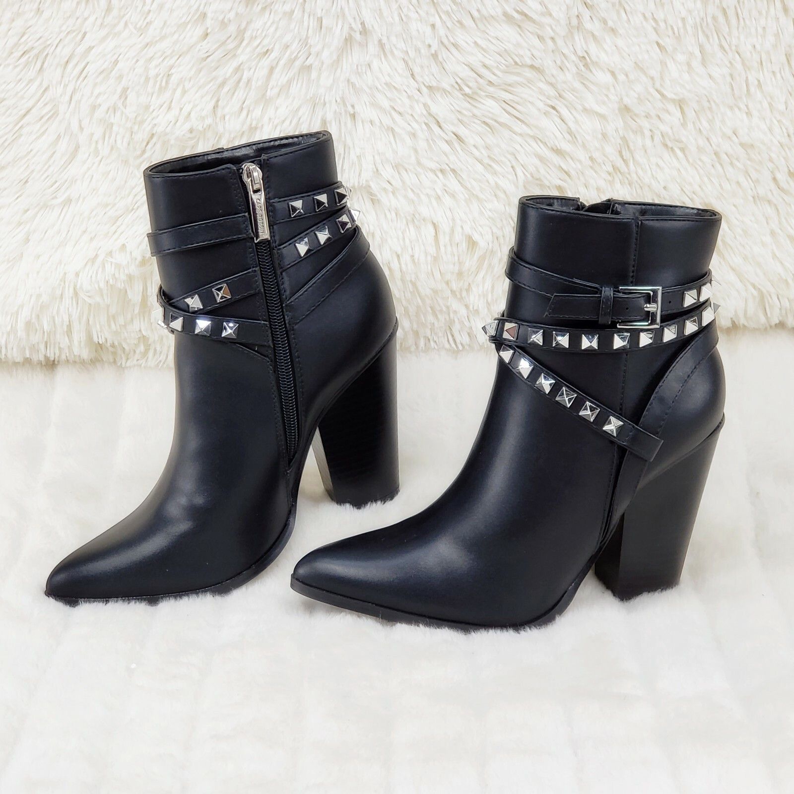 Other Classic Western Designer Cowboy Style Studded Strap Ankle Bo Size US 7 / IT 37 - 2 Thumbnail
