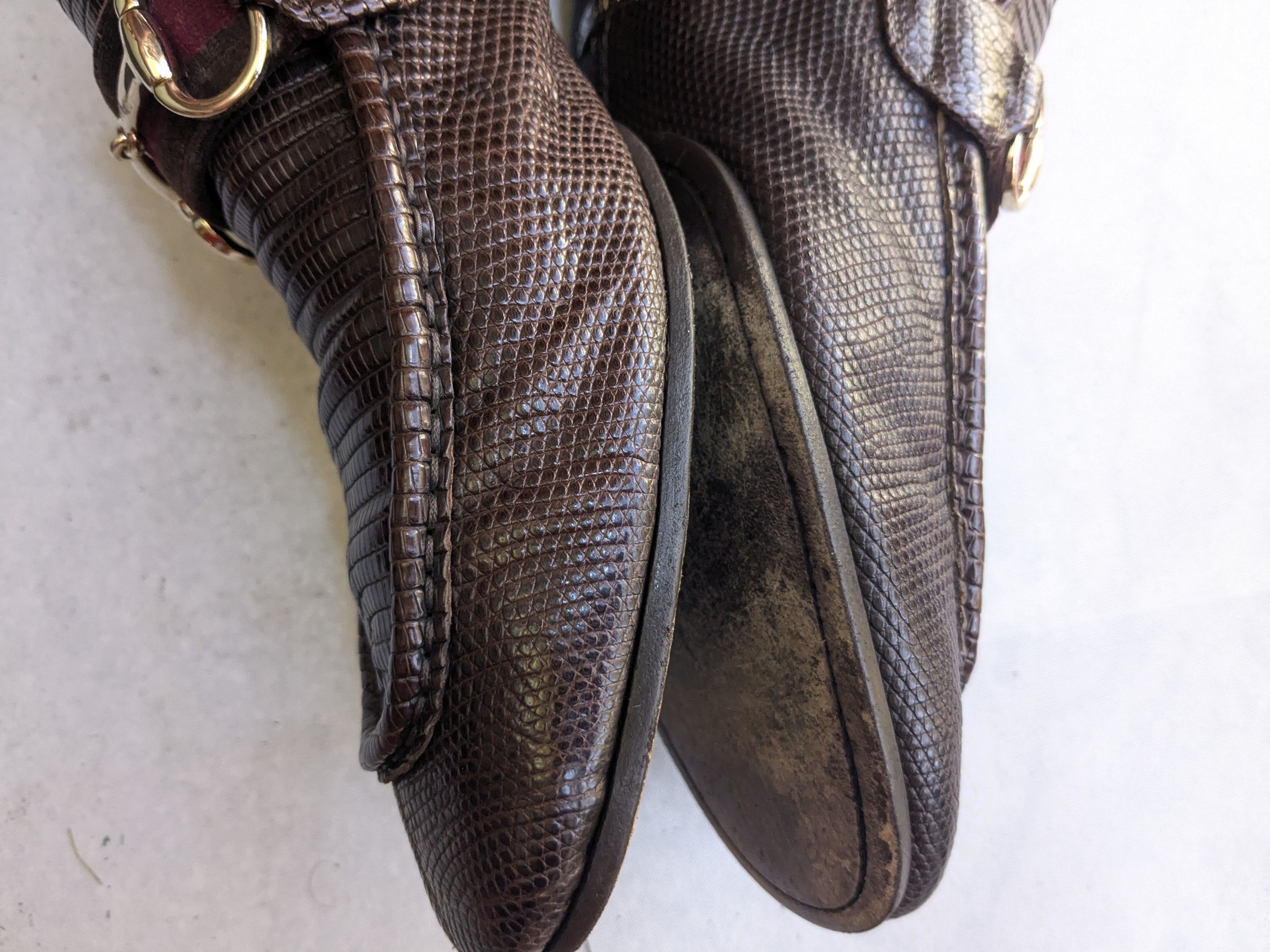 Gucci Gucci Horsebit Loafers Brown Lizard Leather 11.5 Slip On Size US 11.5 / EU 44-45 - 10 Thumbnail