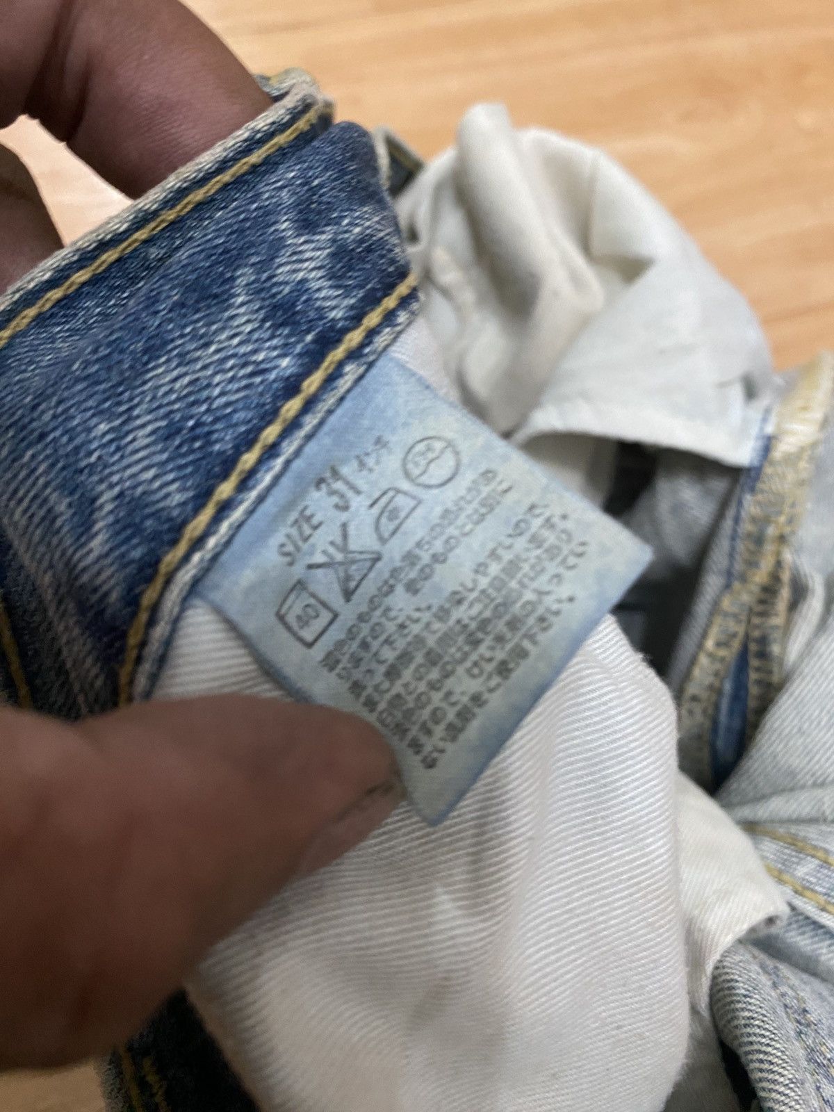 Levi's × Vintage Vintage levis 502 zipper destroyed denim very rare Size US 30 / EU 46 - 10 Thumbnail