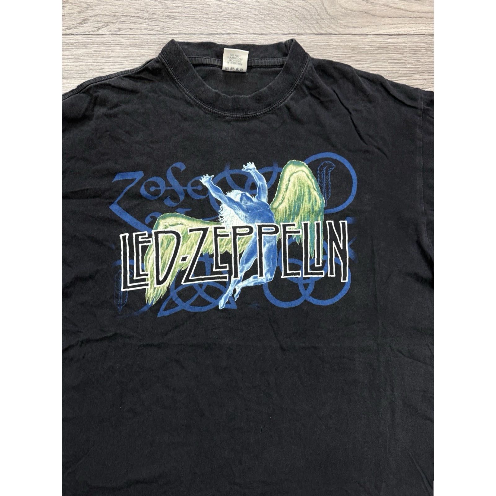Doublet VINTAGE Led Zeppelin Double Sided Promo Band T-shirt XL Men 90s Black Short Sleeve Shirt Mens XL Size US XL / EU 56 / 4 - 5 Thumbnail