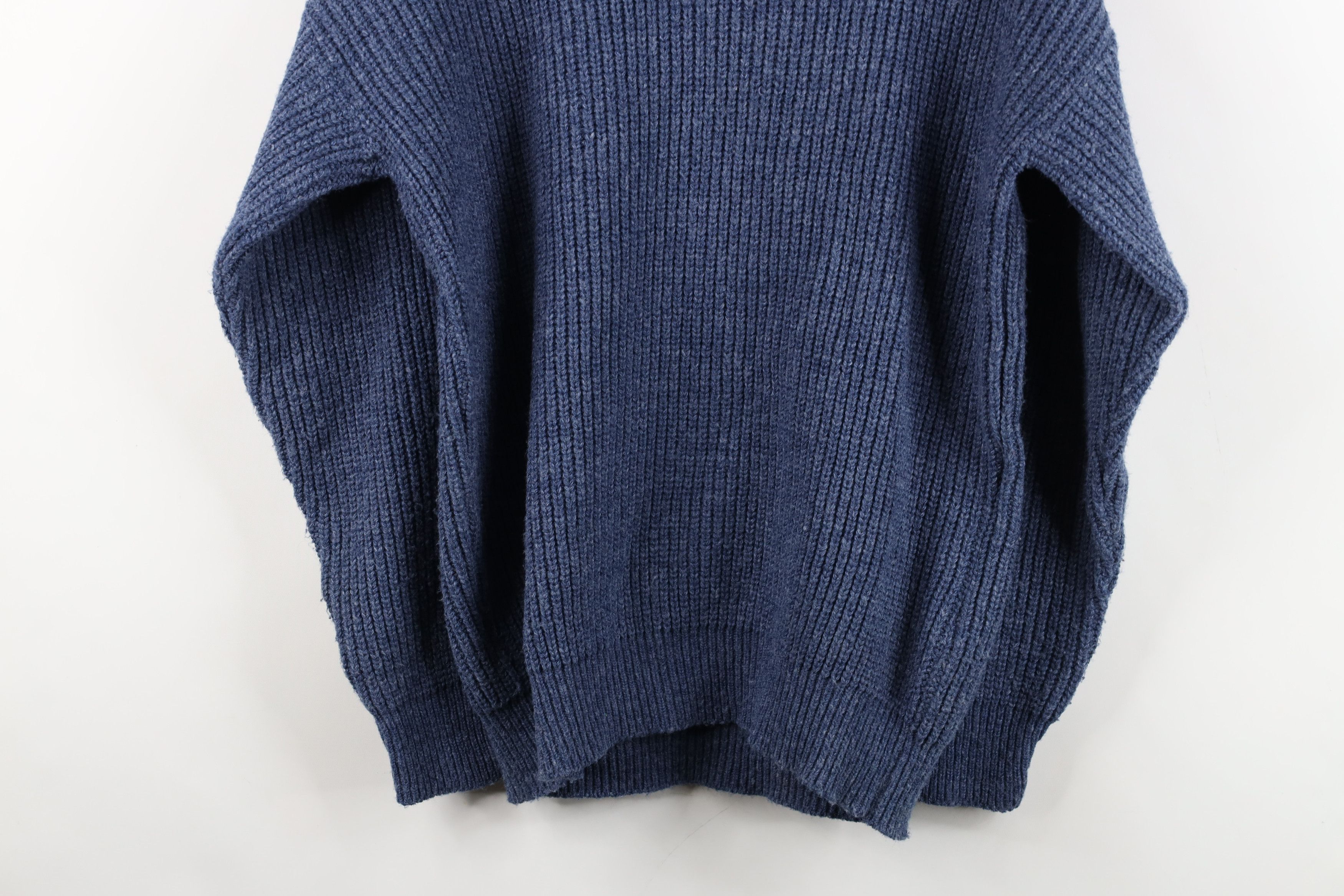 Vintage Vintage 90s Streetwear Blank Chunky Ribbed Knit Sweater USA Size US S / EU 44-46 / 1 - 10 Thumbnail