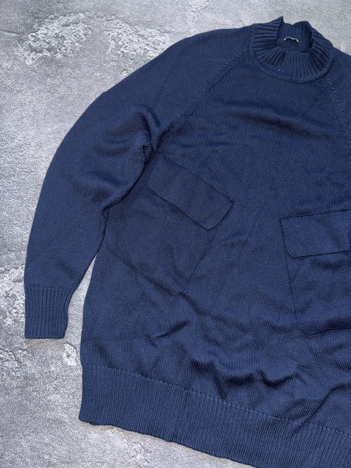 Designer × Jil Sander Jil sander navy S sweater dress knitwear relaxed jumper 00s Size S / US 4 / IT 40 - 9 Thumbnail
