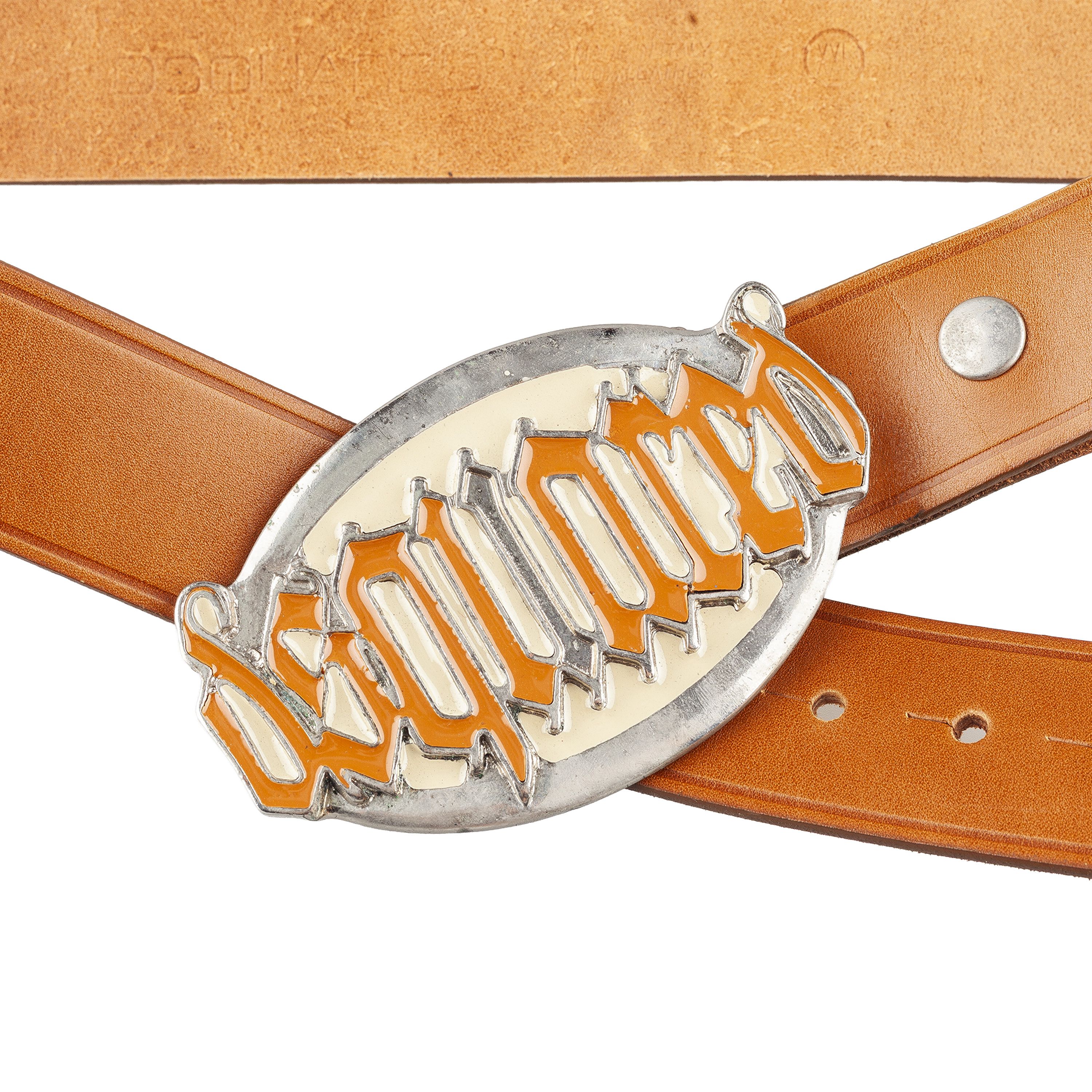 Dsquared2 DSQUARED2 Brown/Orange Leather Metallic Belt Size ONE SIZE - 3 Thumbnail
