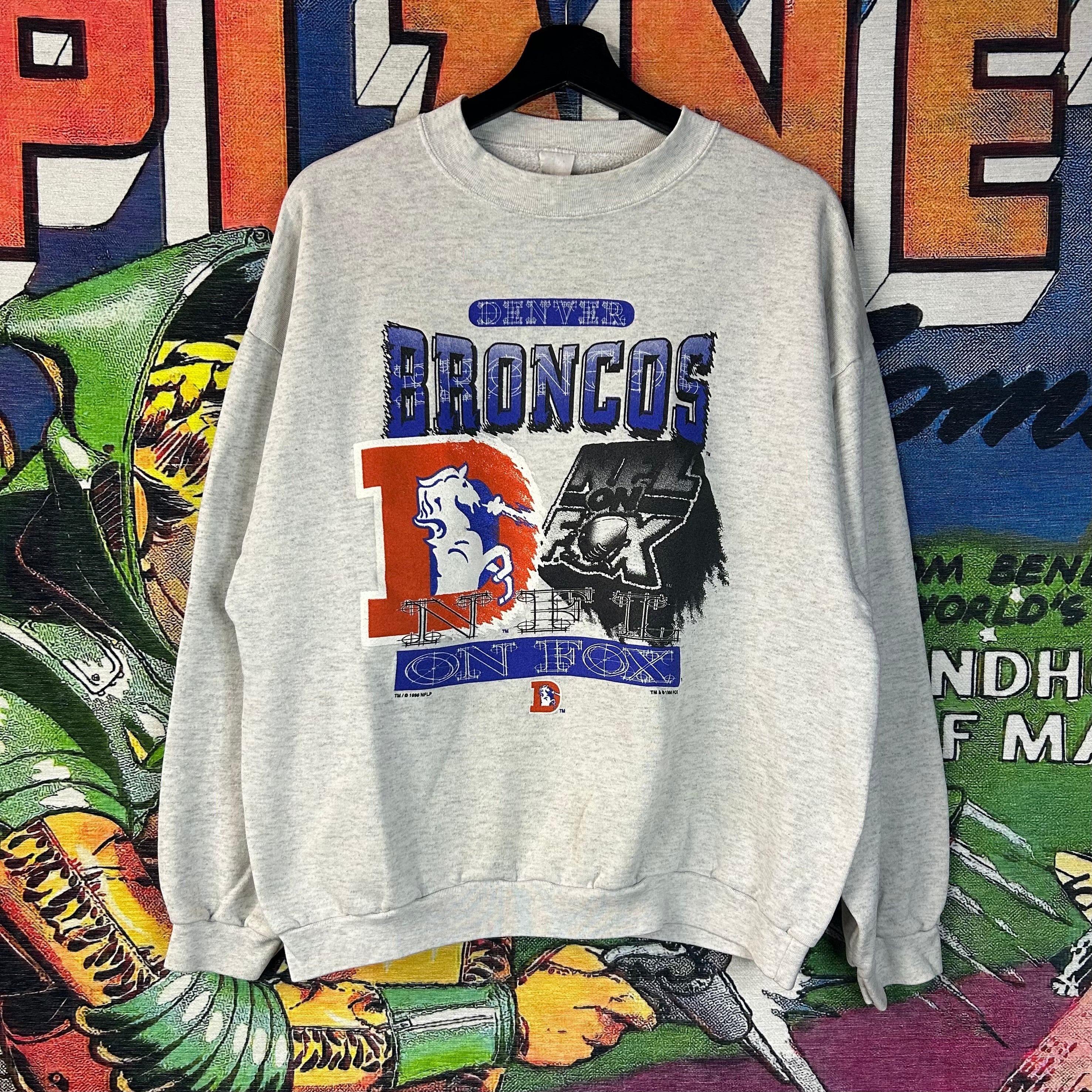 Vintage Vintage 90s NFL Denver Broncos Sweatshirt Size XL Size US XL / EU 56 / 4 - 1 Thumbnail