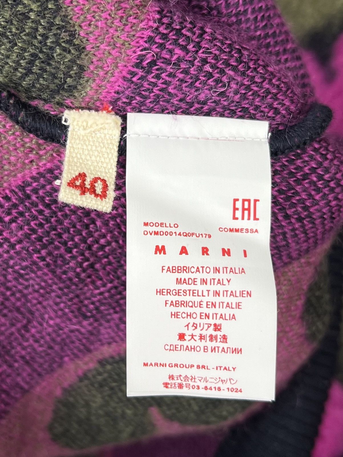 Marni MARNI Sweater Mohair Wool HEARTS Striped Pattern Logo Wmn’s Size S / US 4 / IT 40 - 5 Thumbnail