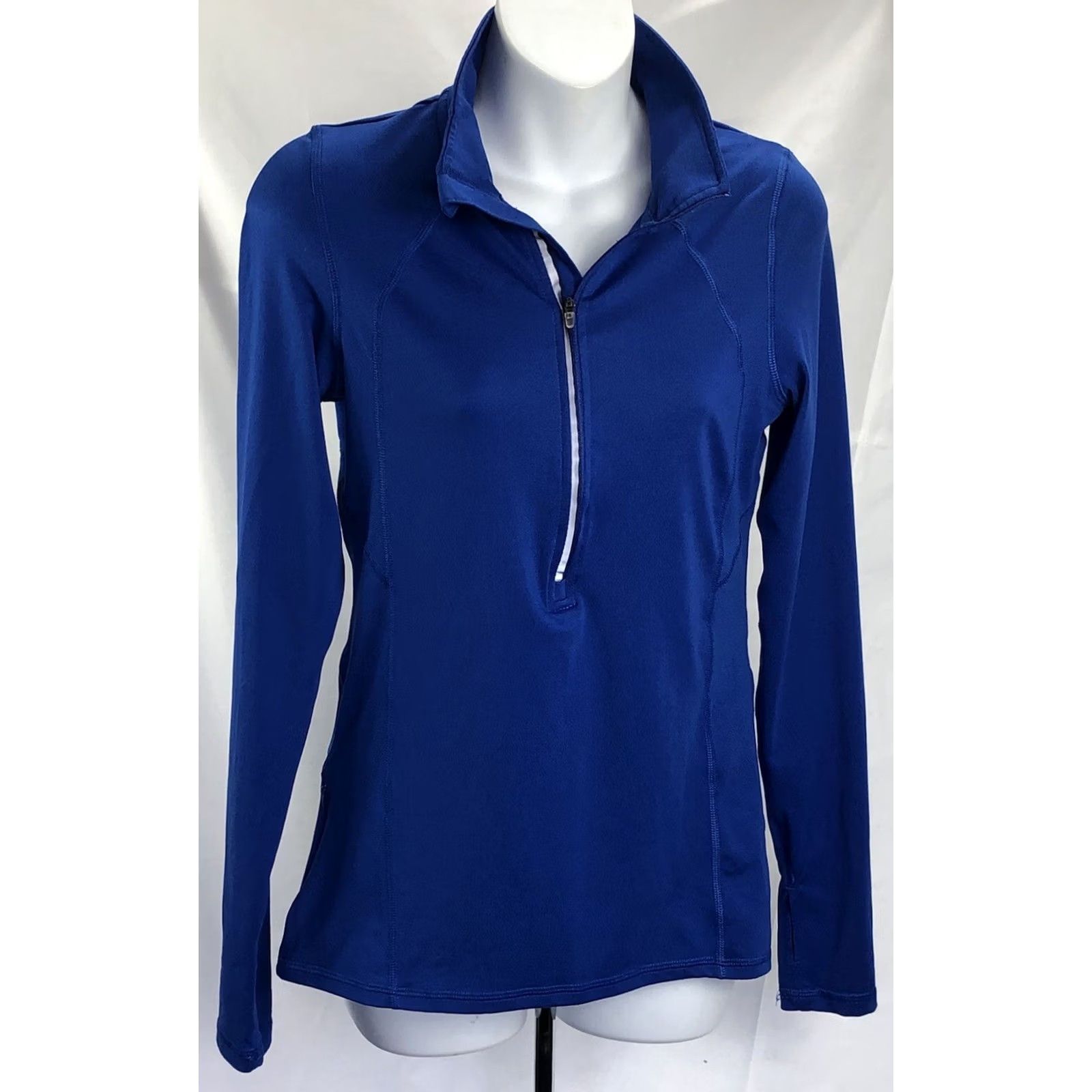 Champion Champion Jacket XS Blue 1/2 Zip Mock Neck Workout Yoga ActiveWear Size XS / US 0-2 / IT 36-38 - 6 Thumbnail