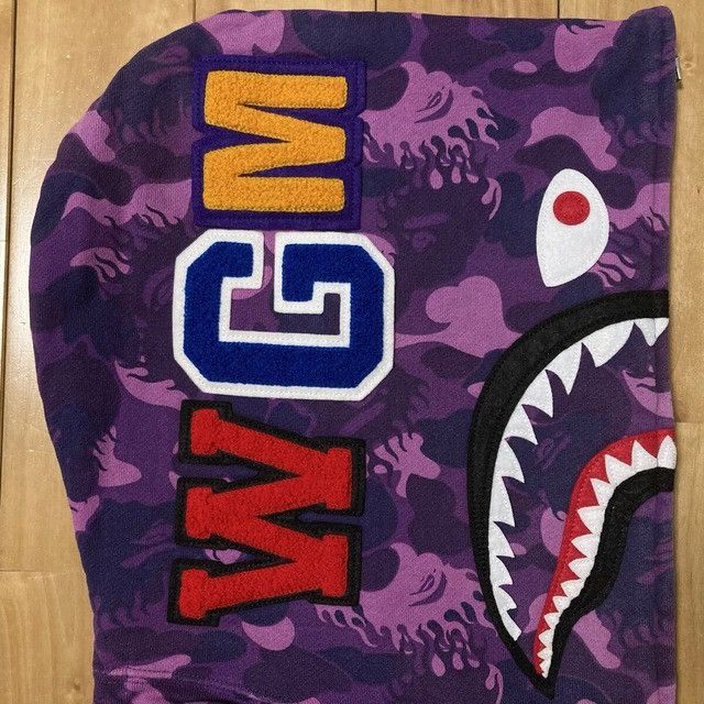 Bape BAPE Fire Camo Shark Full Zip Hoodie purple camo NIGO APE Size US M / EU 48-50 / 2 - 6 Thumbnail