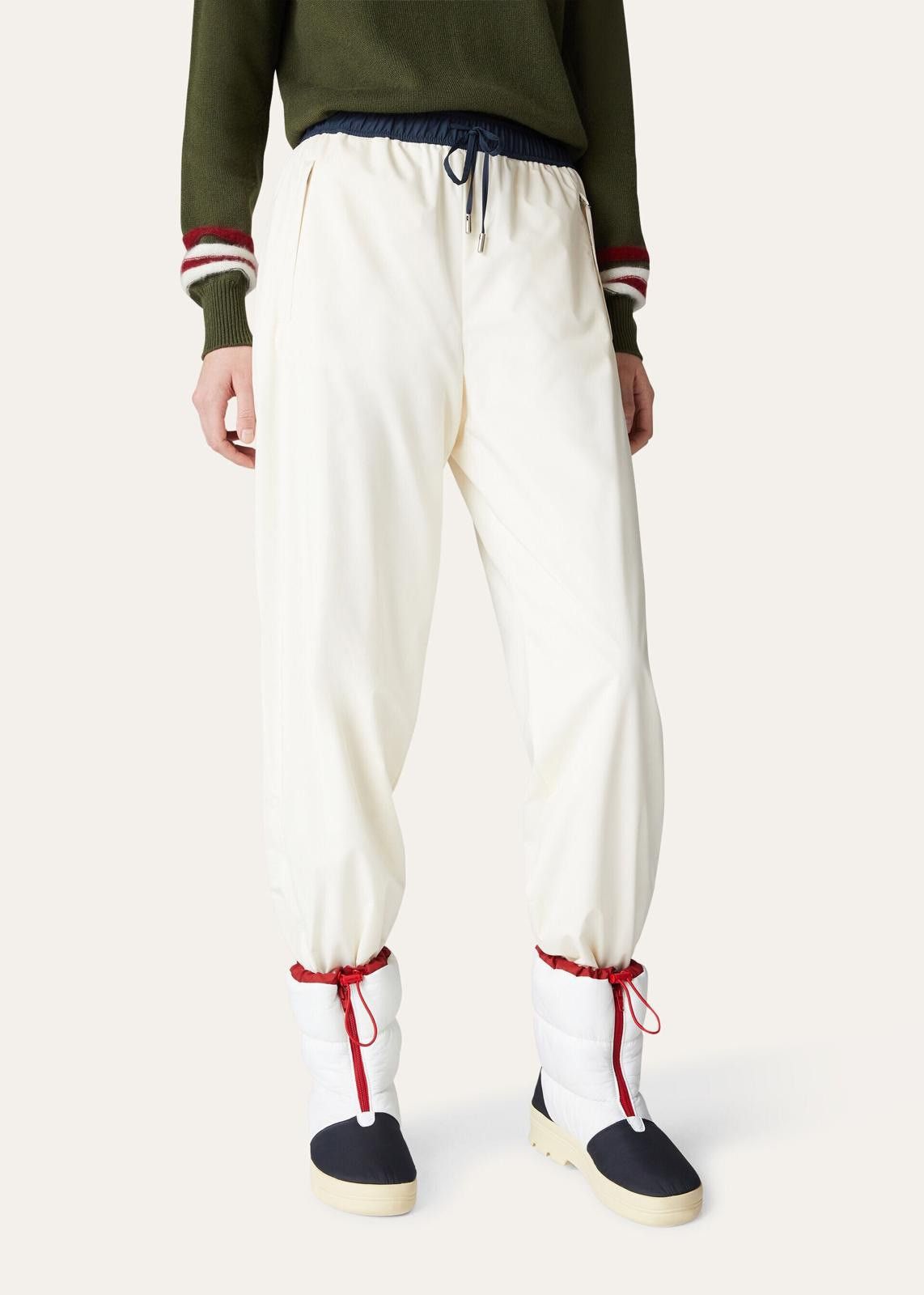 Loro Piana o1srvl11e0125 Keelan Wind Stretch Joggers in White & Blue Size 27" / US 4 / IT 40 - 8 Thumbnail