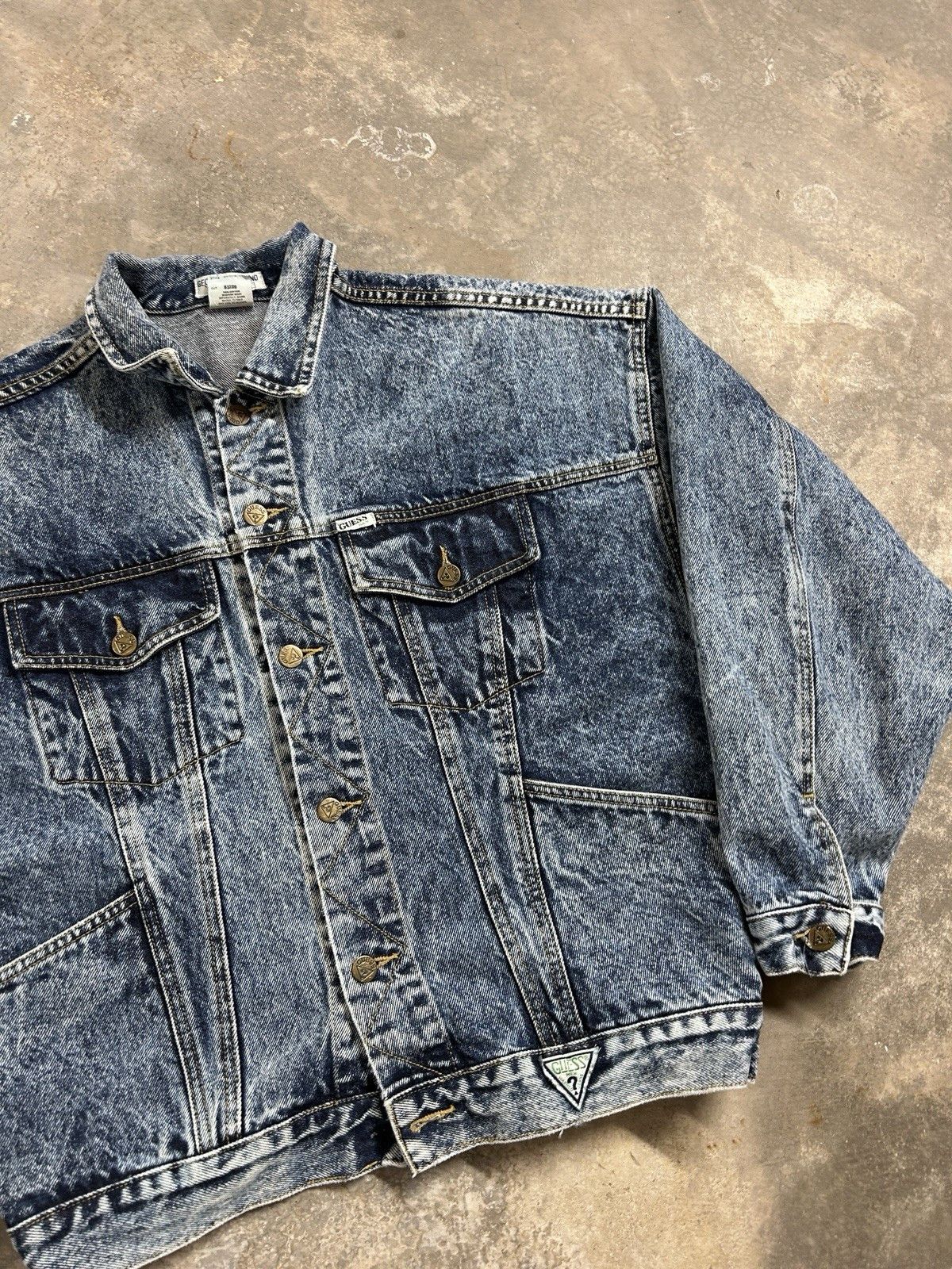 Guess Vintage GUESS Georges Marciano Denim Jacket Acid Wash Size S / US 4 / IT 40 - 3 Thumbnail