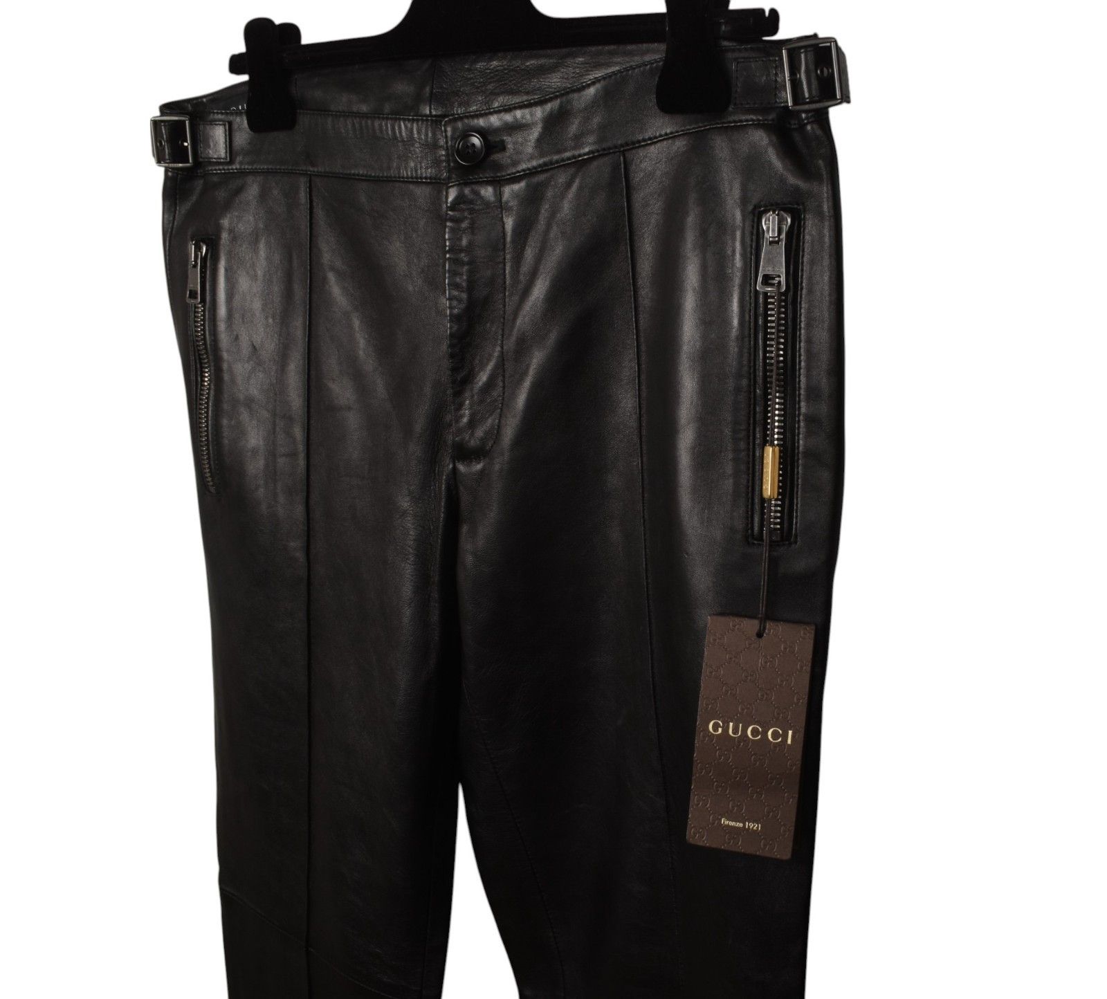 Gucci New Gucci Men Pants Leather Biker Size IT48/M/L, S1486 Size US 32 / EU 48 - 3 Thumbnail