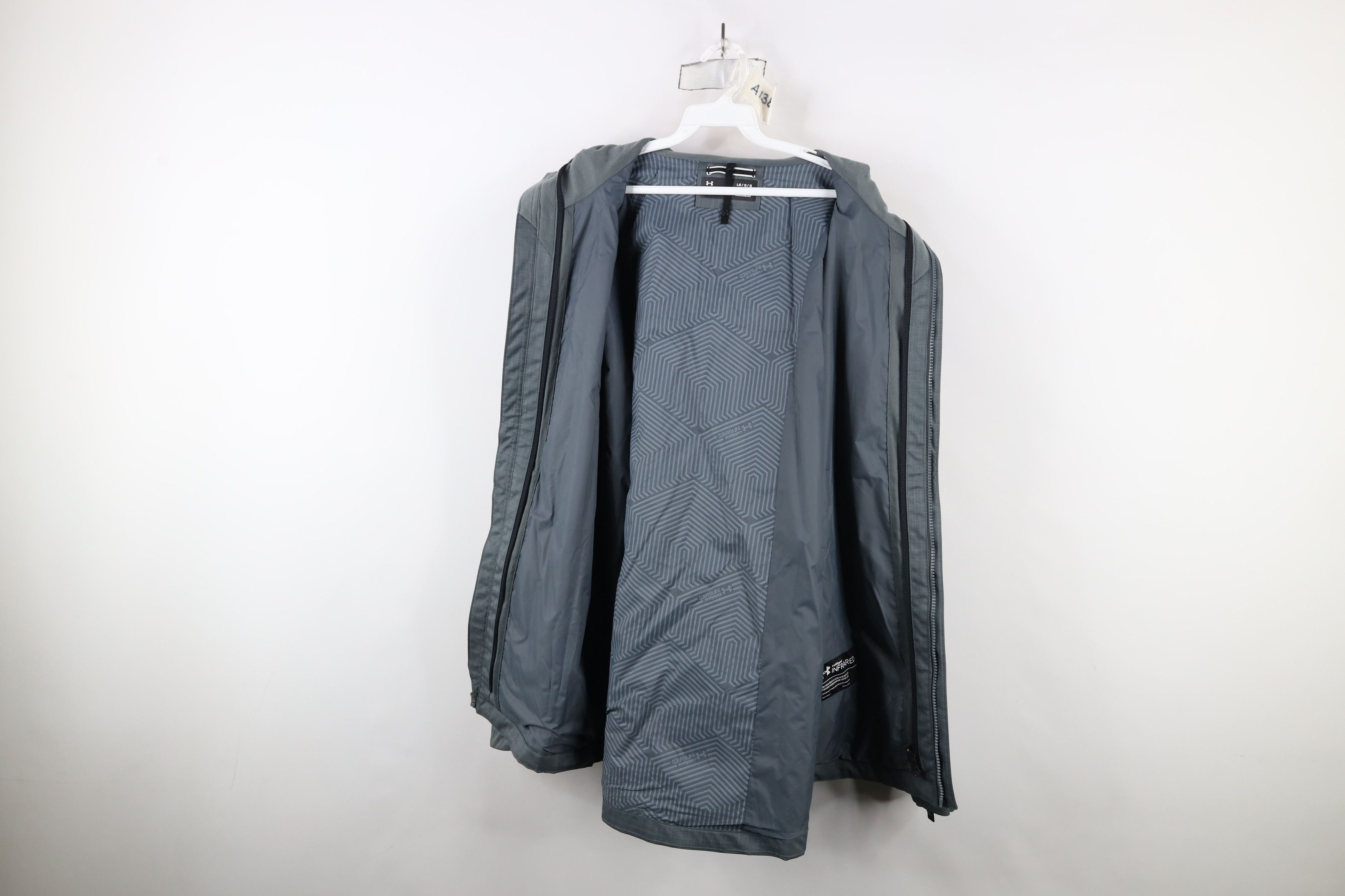 Under Armour × Vintage Under Armour Infrared Storm Full Zip Hooded Jacket Gray Size US L / EU 52-54 / 3 - 8 Thumbnail